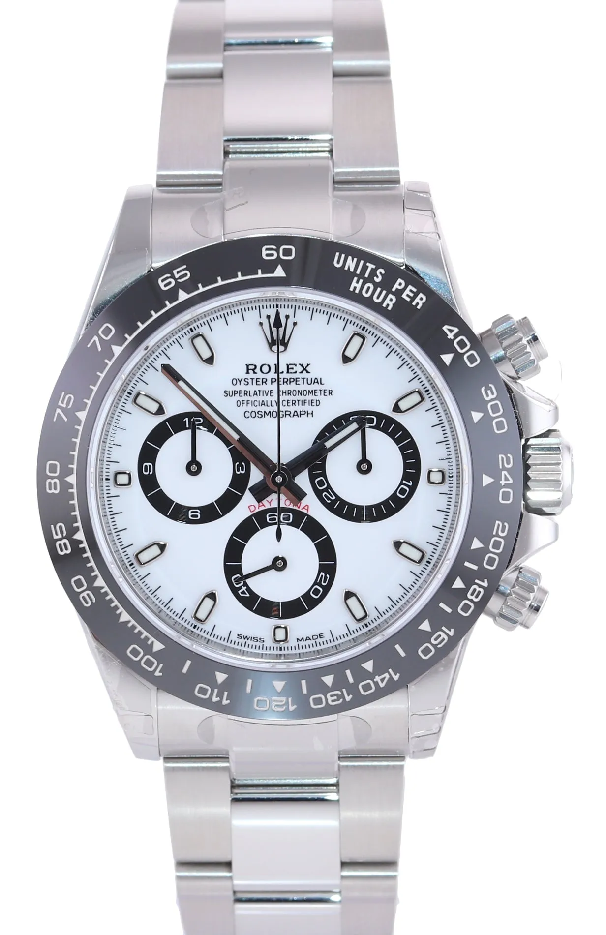 2021 NEW STICKERS PAPERS Rolex Daytona 116500 White Ceramic Panda Steel Watch