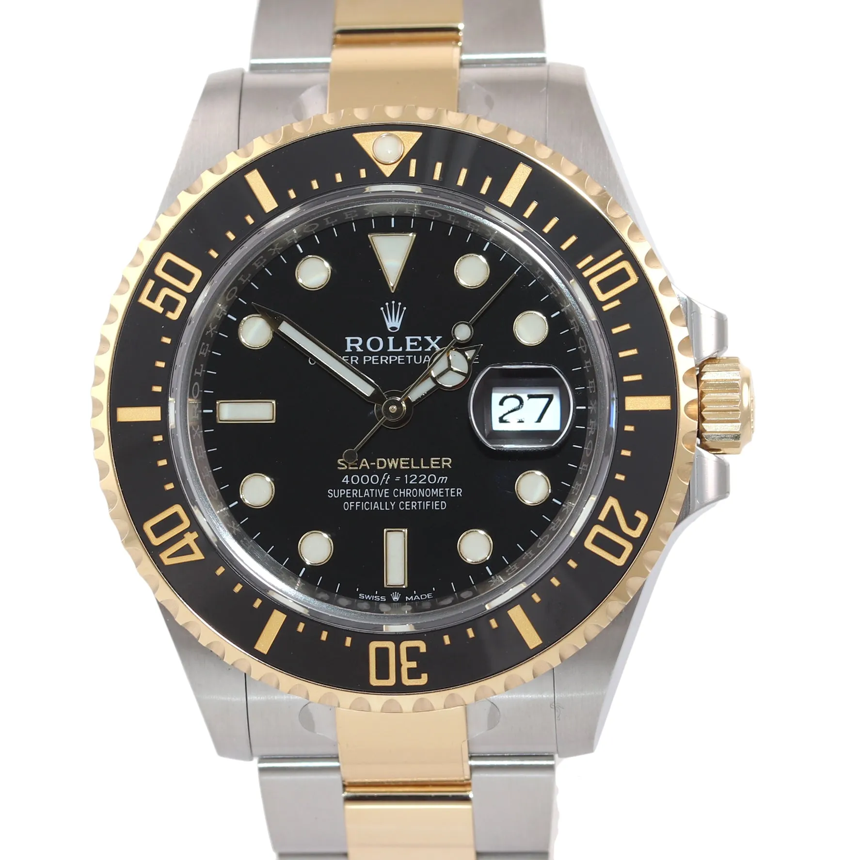 2021 PAPERS NEW Rolex Sea-Dweller 43mm 126603 Two-Tone Yellow Gold Watch Box