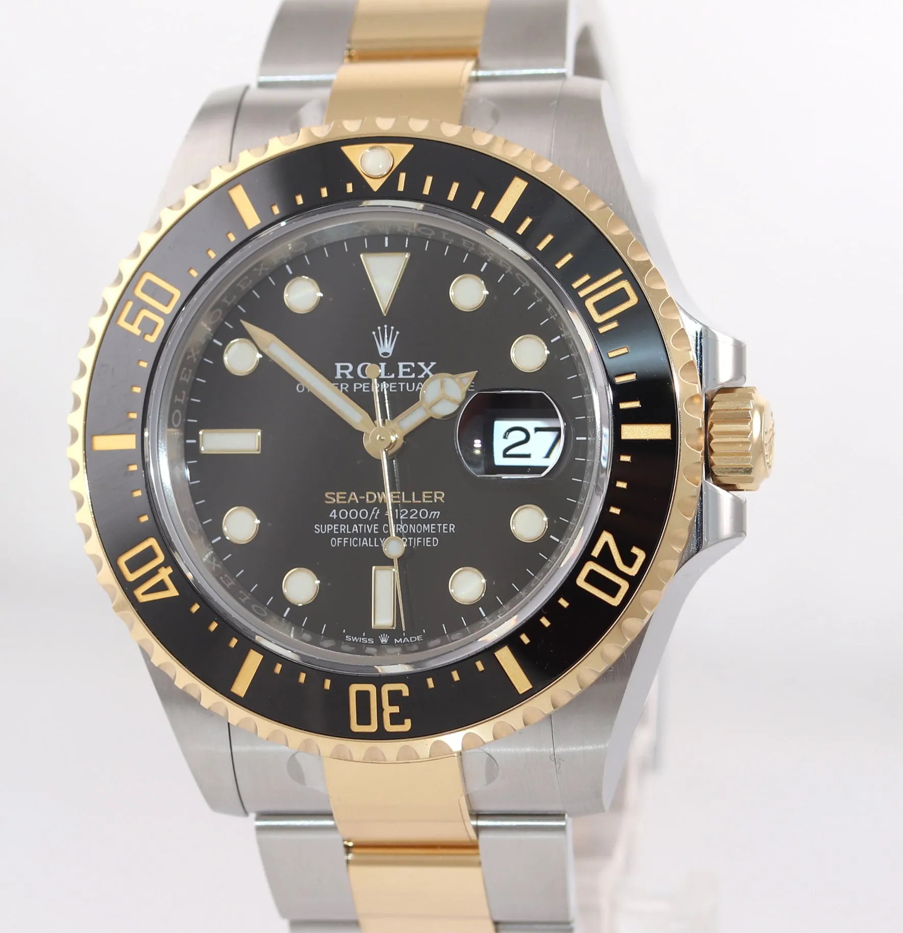 2021 PAPERS NEW Rolex Sea-Dweller 43mm 126603 Two-Tone Yellow Gold Watch Box