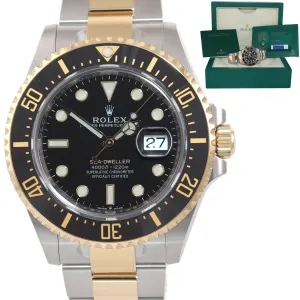 2021 PAPERS NEW Rolex Sea-Dweller 43mm 126603 Two-Tone Yellow Gold Watch Box