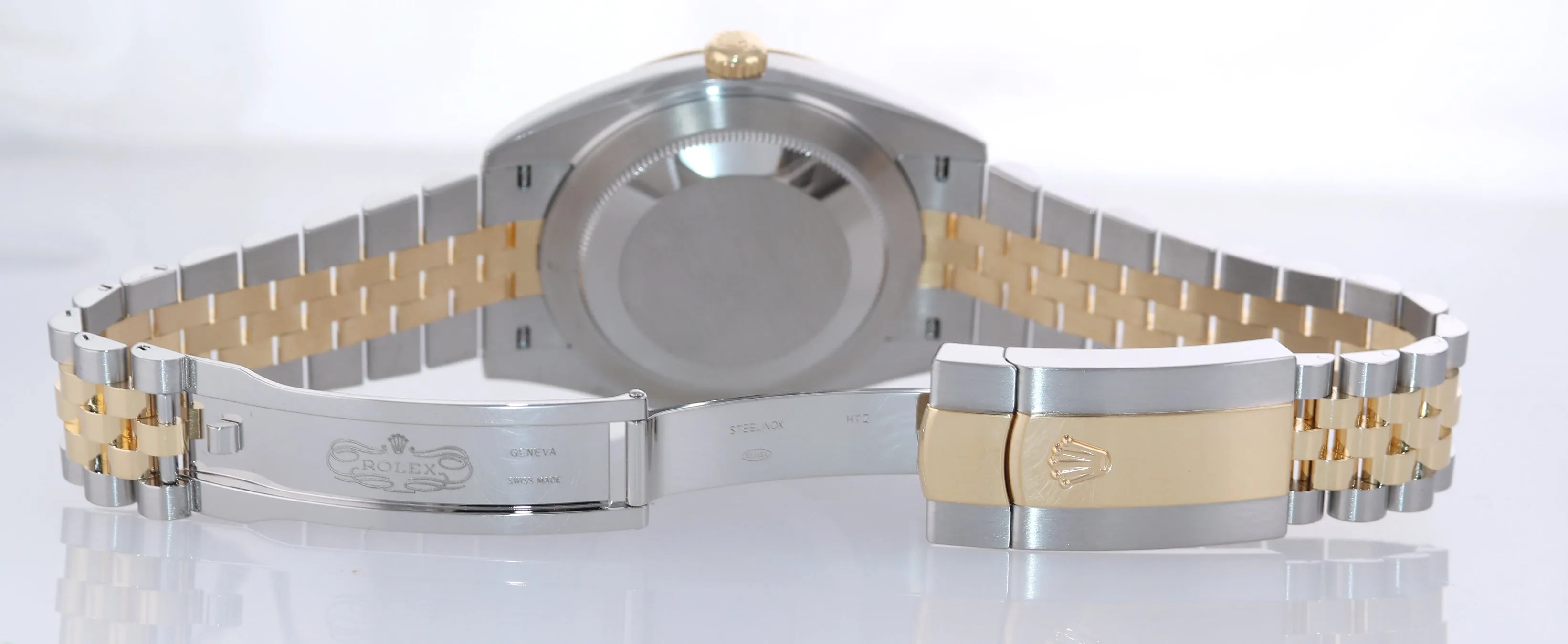 2021 PAPERS Rolex DateJust 41 126333 Two Tone Gold Jubilee White Dial 41 Watch