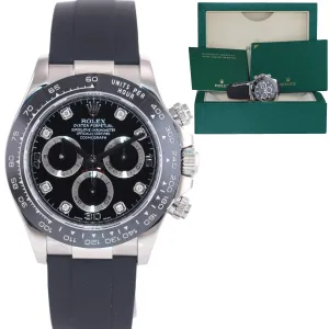 2021 Rolex Daytona Cosmograph 116519LN White Gold Ceramic Diamond Black Watch