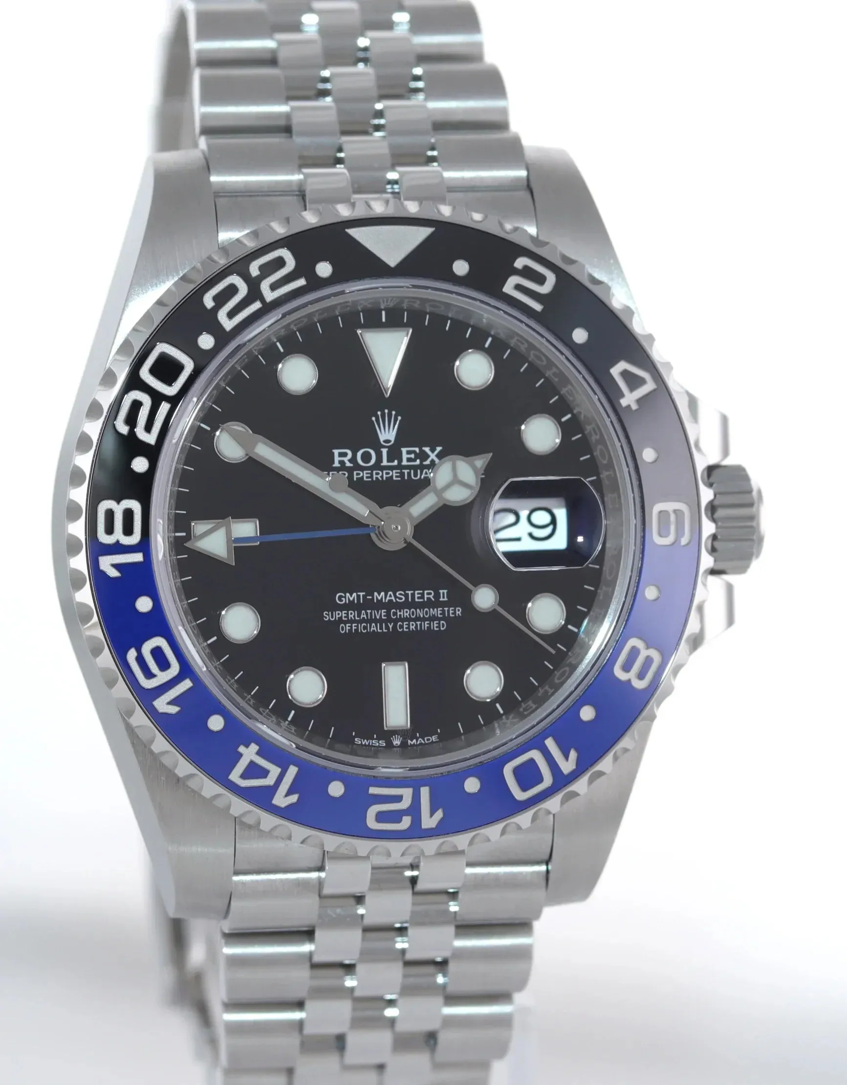 2022 Rolex 126710 BLNR GMT Master Batman Black Blue Oyster Ceramic Watch