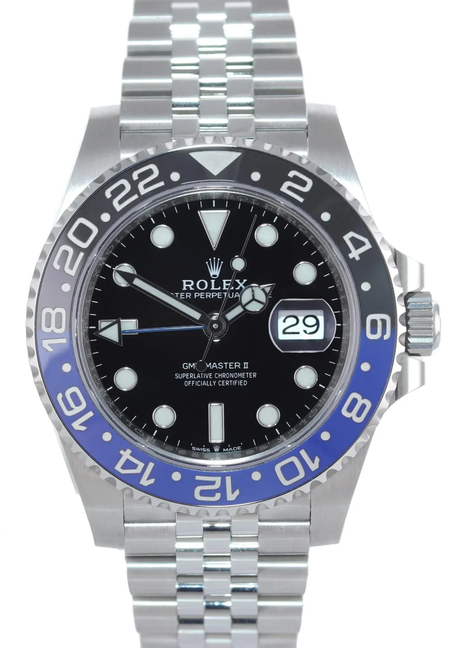 2022 Rolex 126710 BLNR GMT Master Batman Black Blue Oyster Ceramic Watch