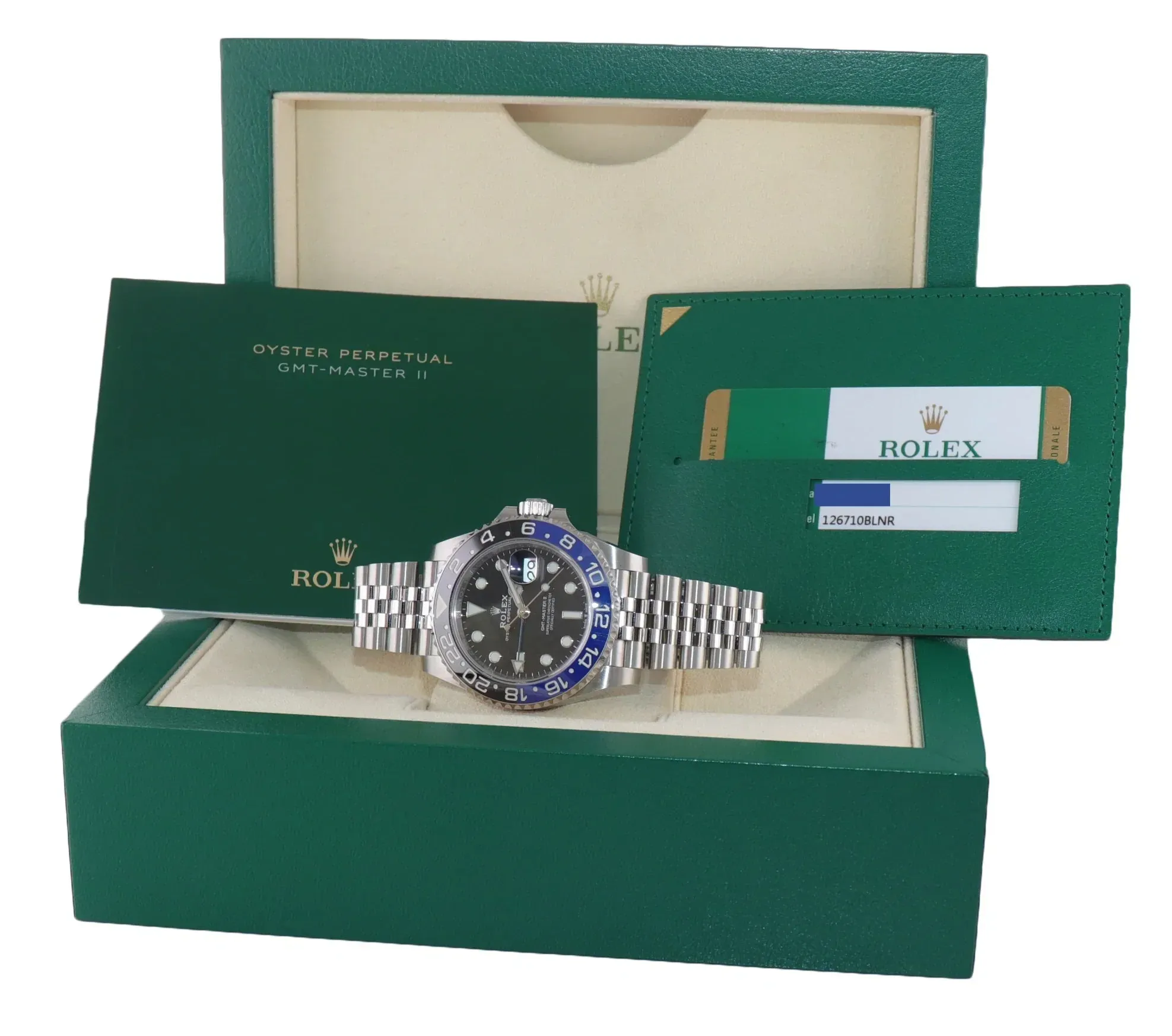 2022 Rolex 126710 BLNR GMT Master Batman Black Blue Oyster Ceramic Watch