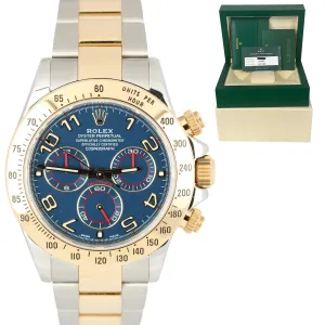 2022 RSC Rolex Daytona BLUE RACING Two-Tone Gold Stainless 116523 40mm Watch