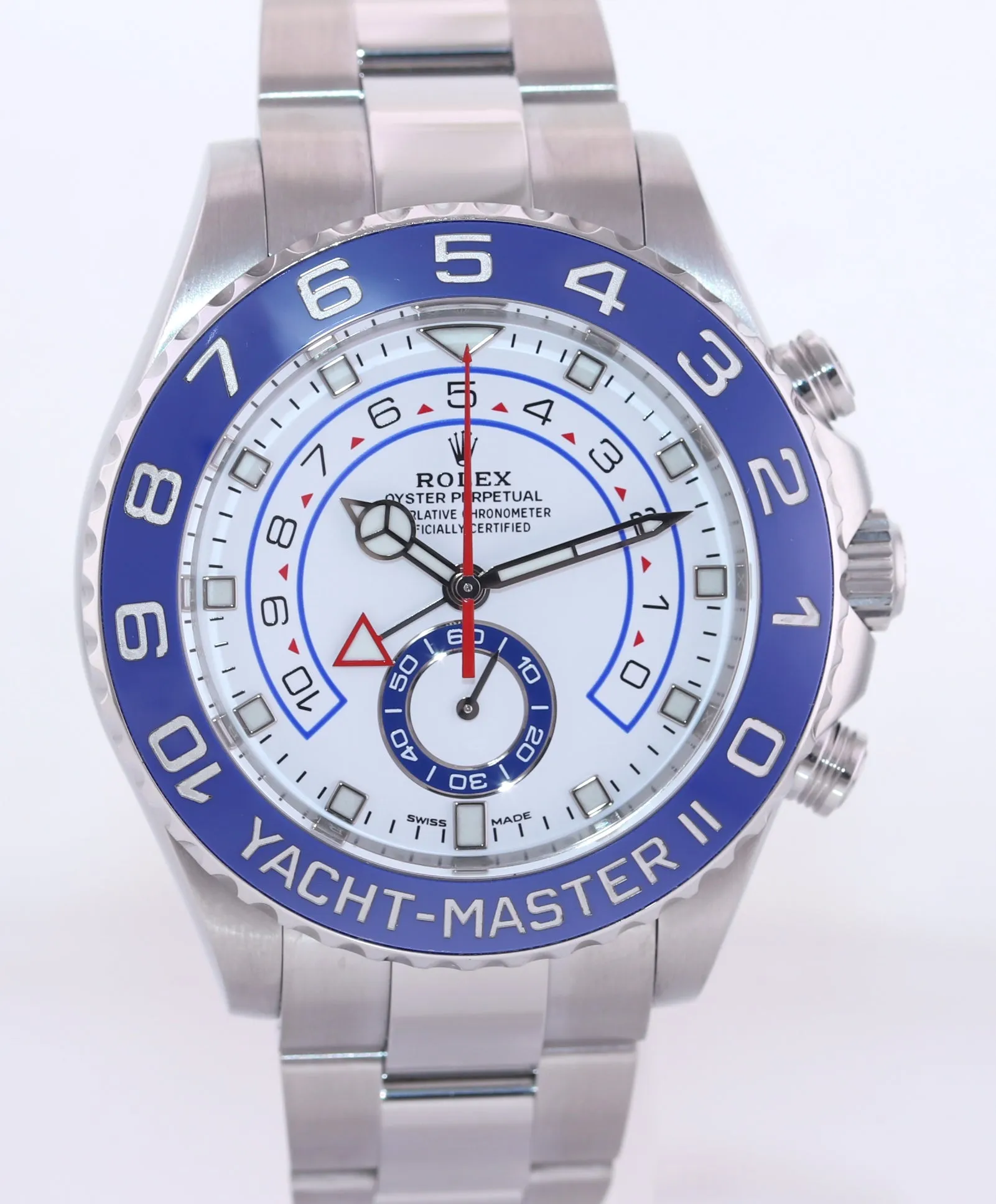 2023 NEW PAPERS Rolex Yacht-Master 2 NEW MERC HANDS Steel Blue 116680 Watch Box