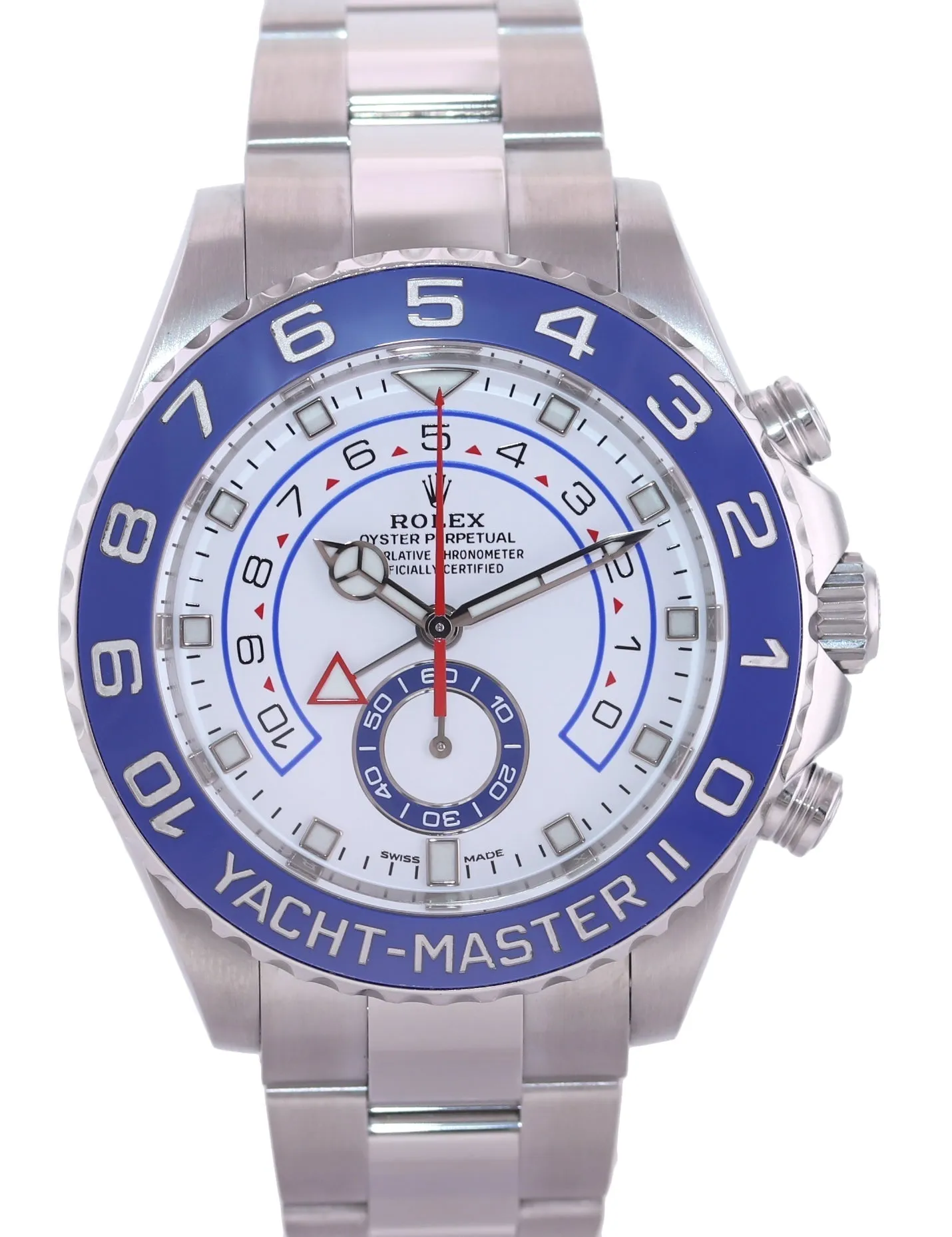 2023 NEW PAPERS Rolex Yacht-Master 2 NEW MERC HANDS Steel Blue 116680 Watch Box