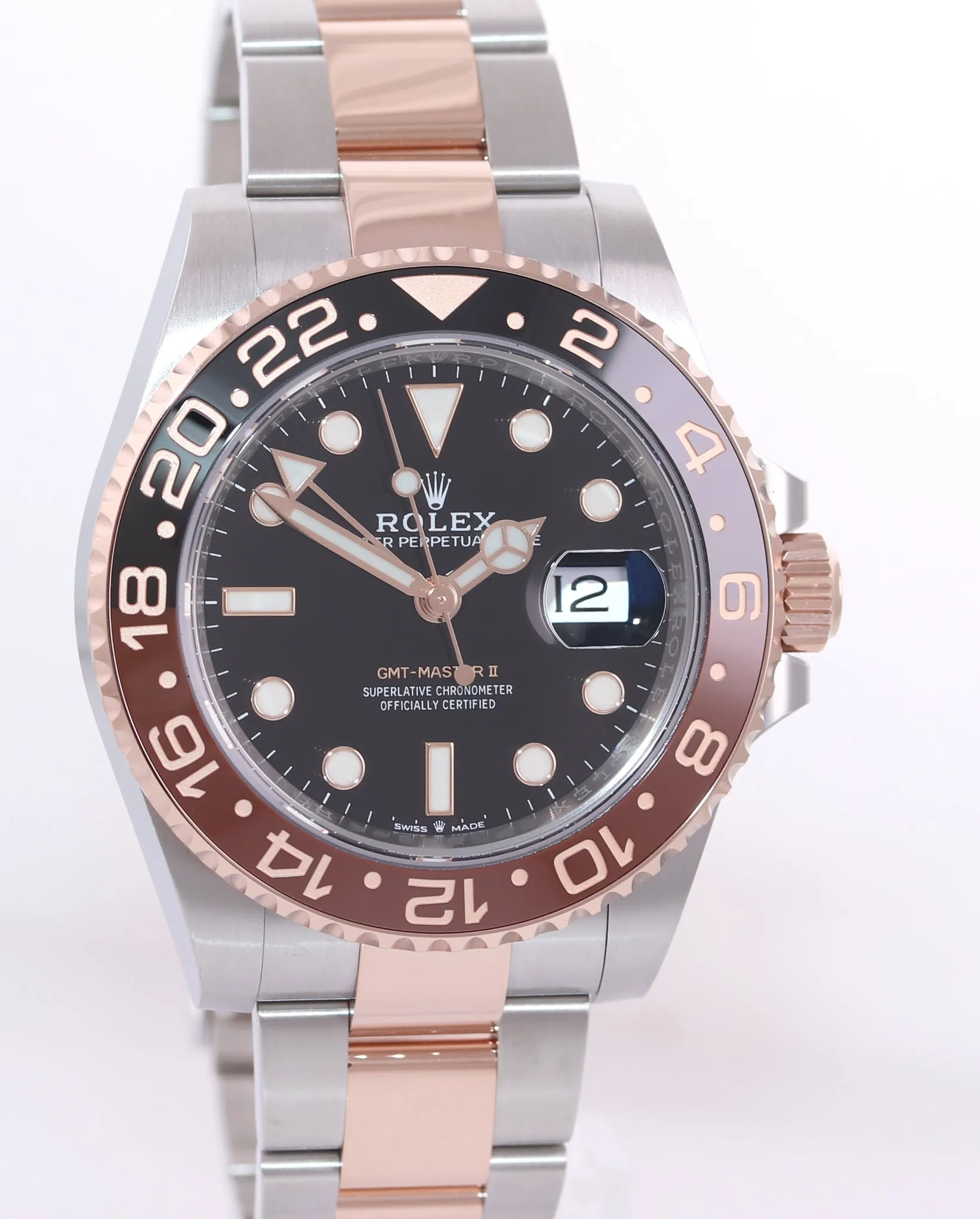 2024 NEW PAPERS Rolex GMT Master Root Beer Rose Gold 126711 CHNR Watch Box