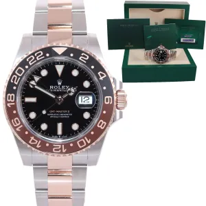 2024 NEW PAPERS Rolex GMT Master Root Beer Rose Gold 126711 CHNR Watch Box