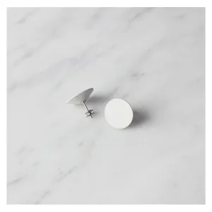 22 DESIGN STUDIO Concrete Earrings - Mirror Flat White