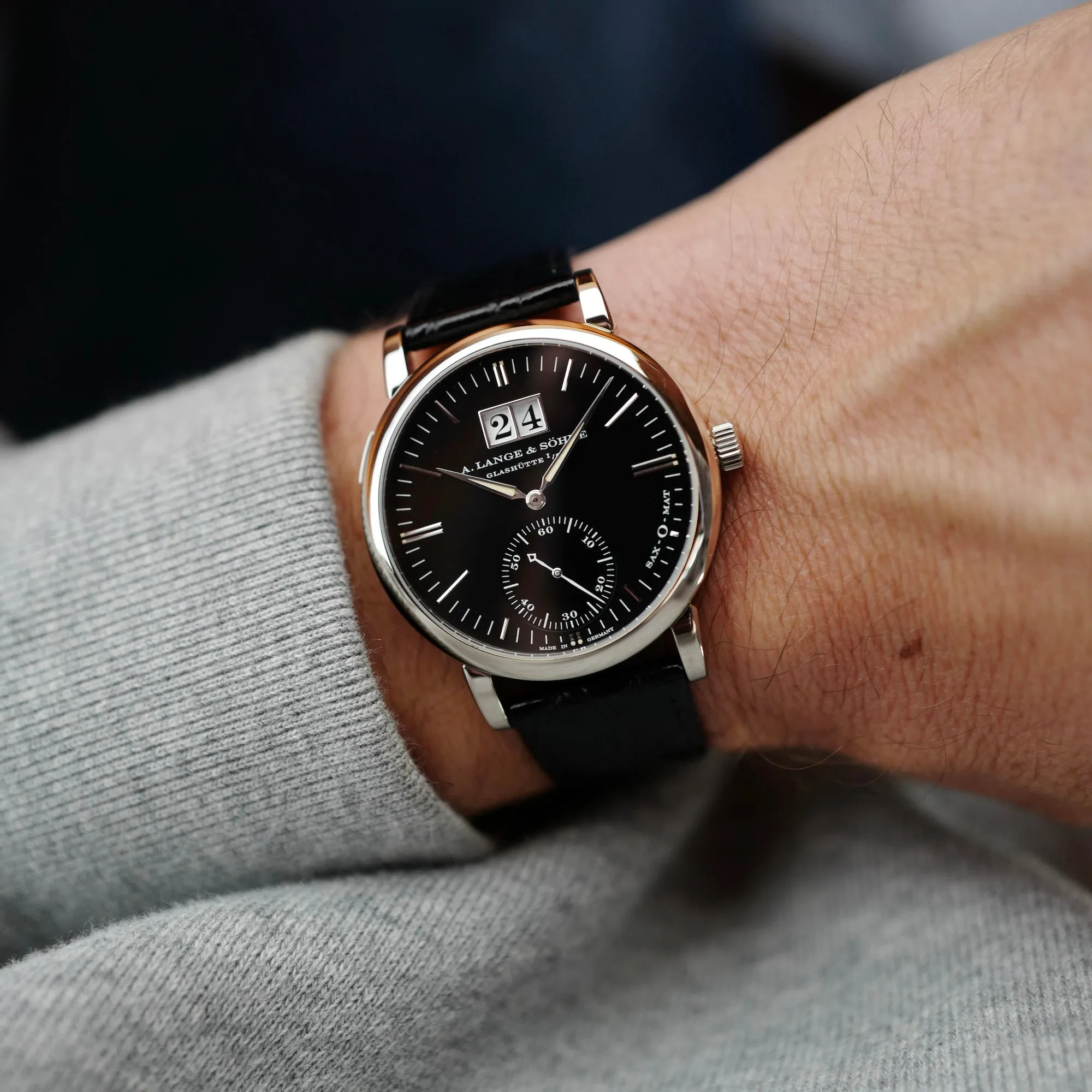 A Lange and Sohne White Gold Saxonia Ref. 308.027
