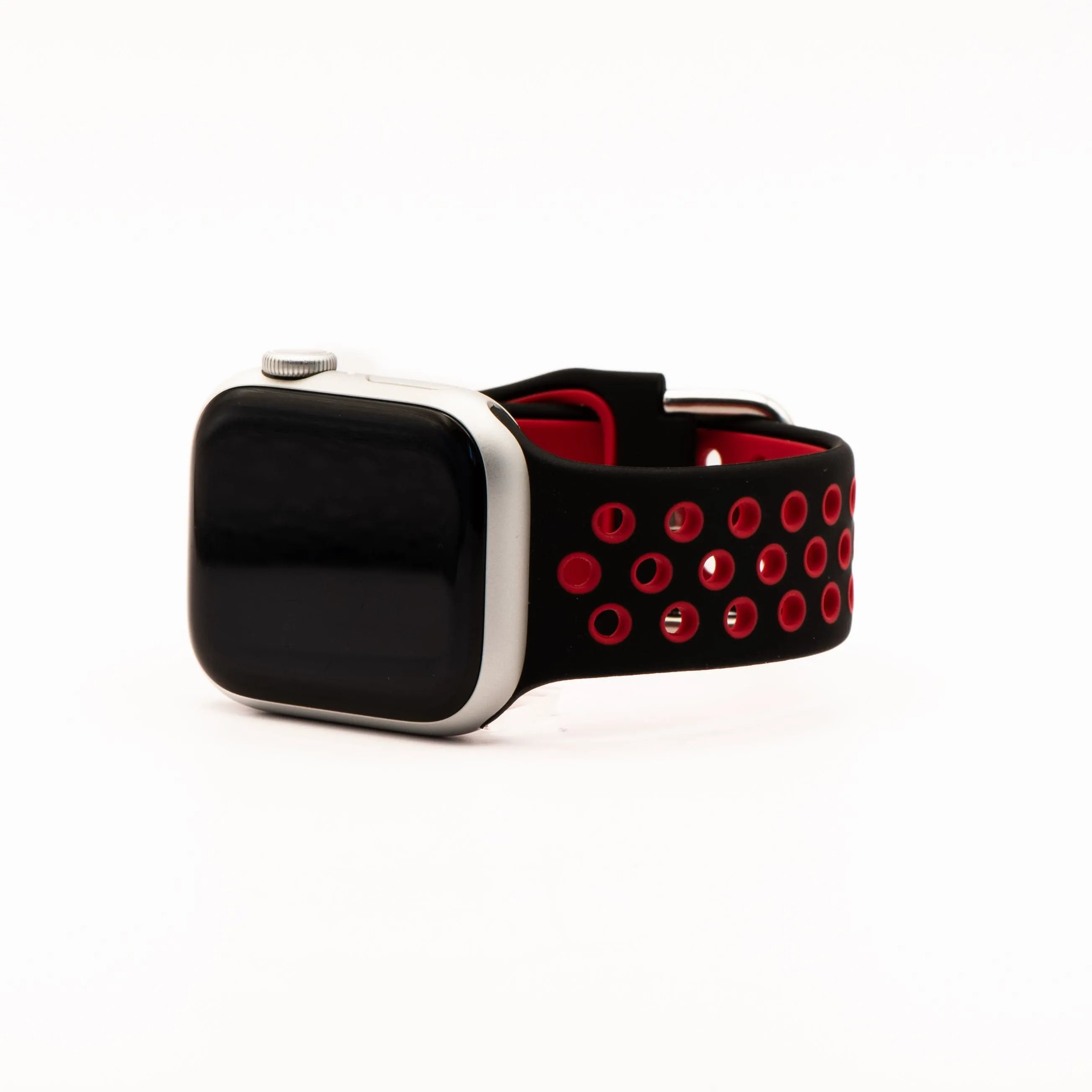 Apple Band - Silicone Sport Buckle - Black & Red