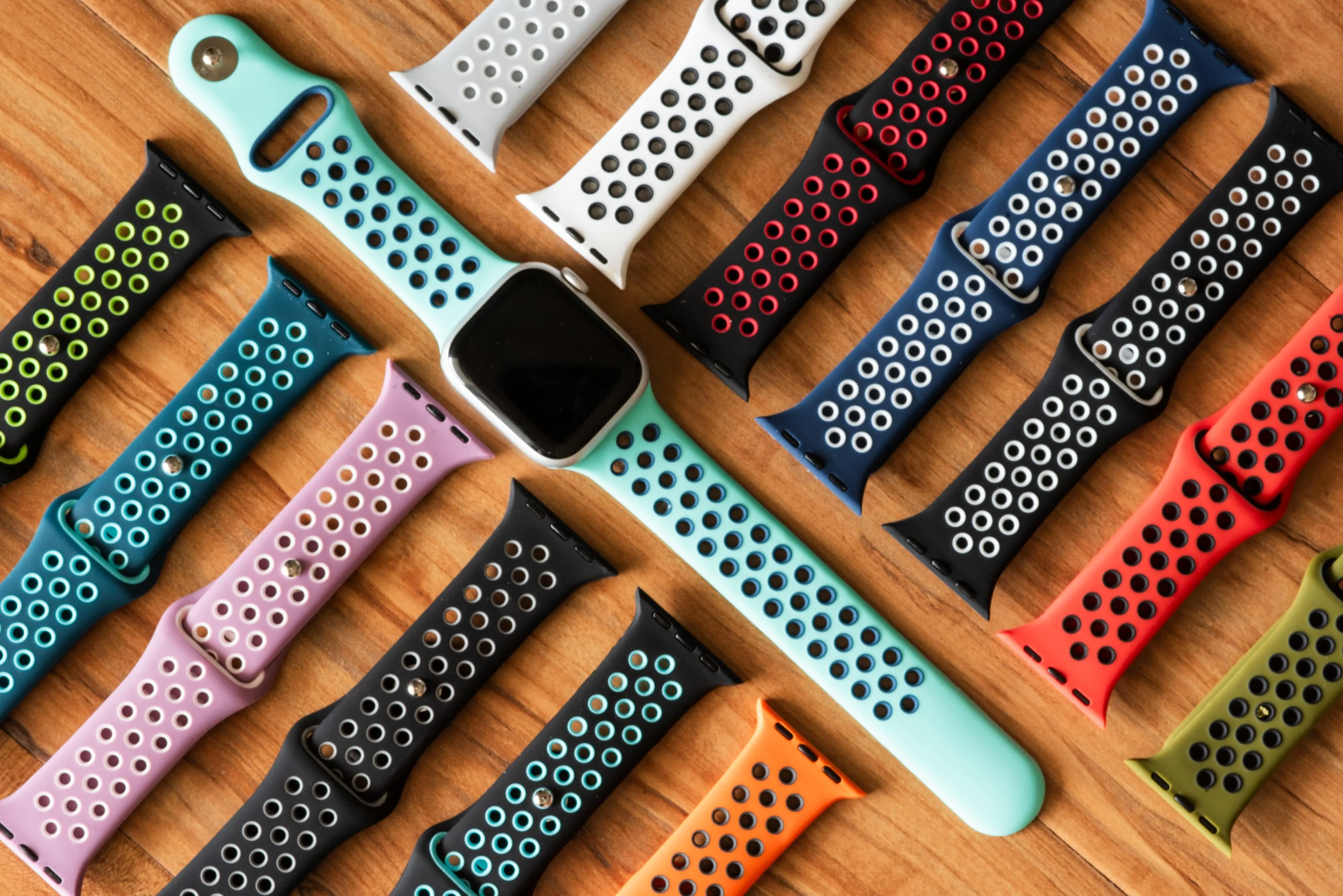 Apple Band Silicone Sport - Orange-Gray