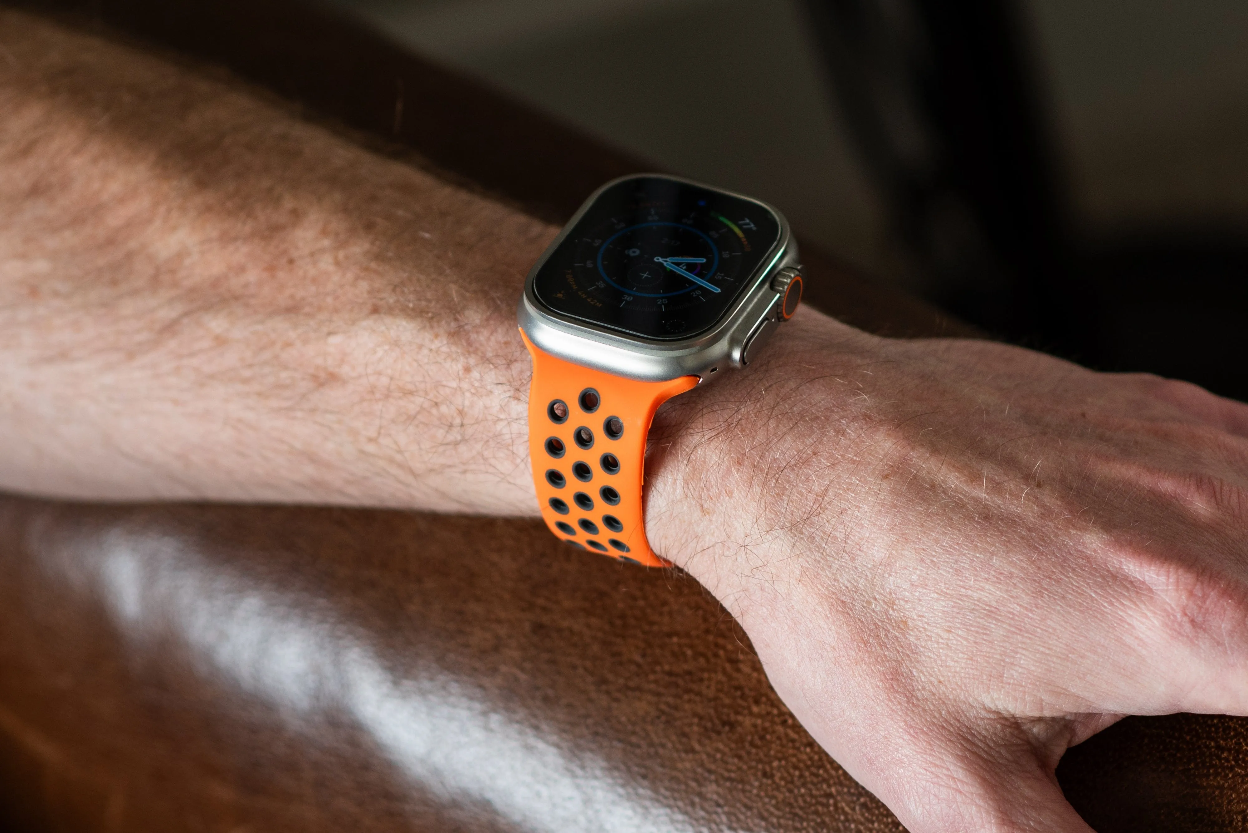 Apple Band Silicone Sport - Orange-Gray
