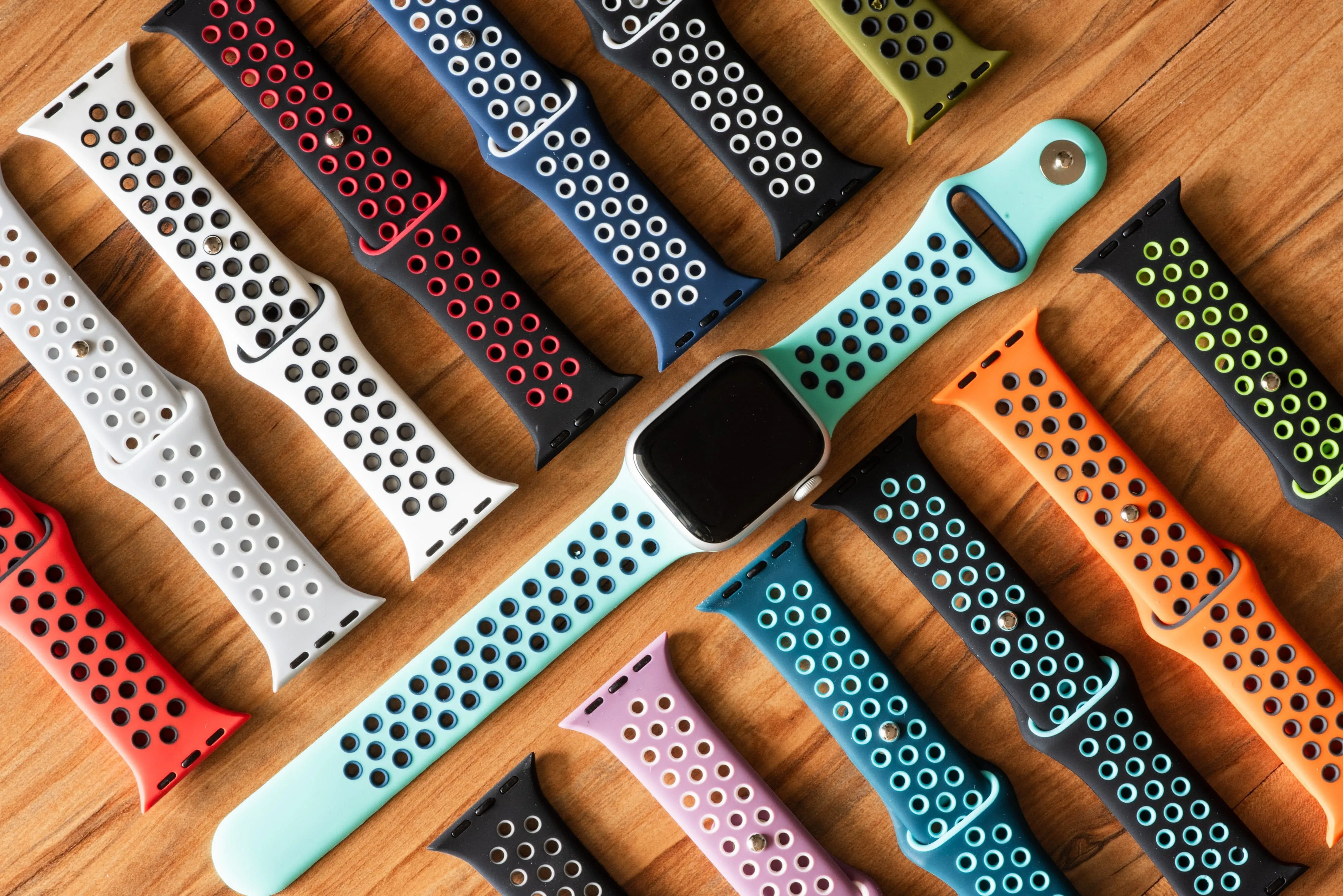Apple Band Silicone Sport - Orange-Gray