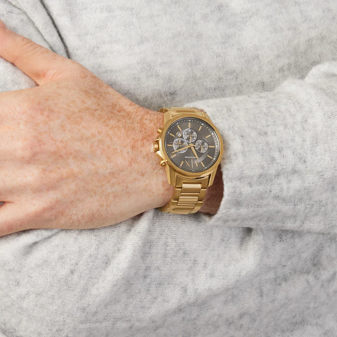 Armani Exchange Banks Black and Gold Men's Watch AX1721