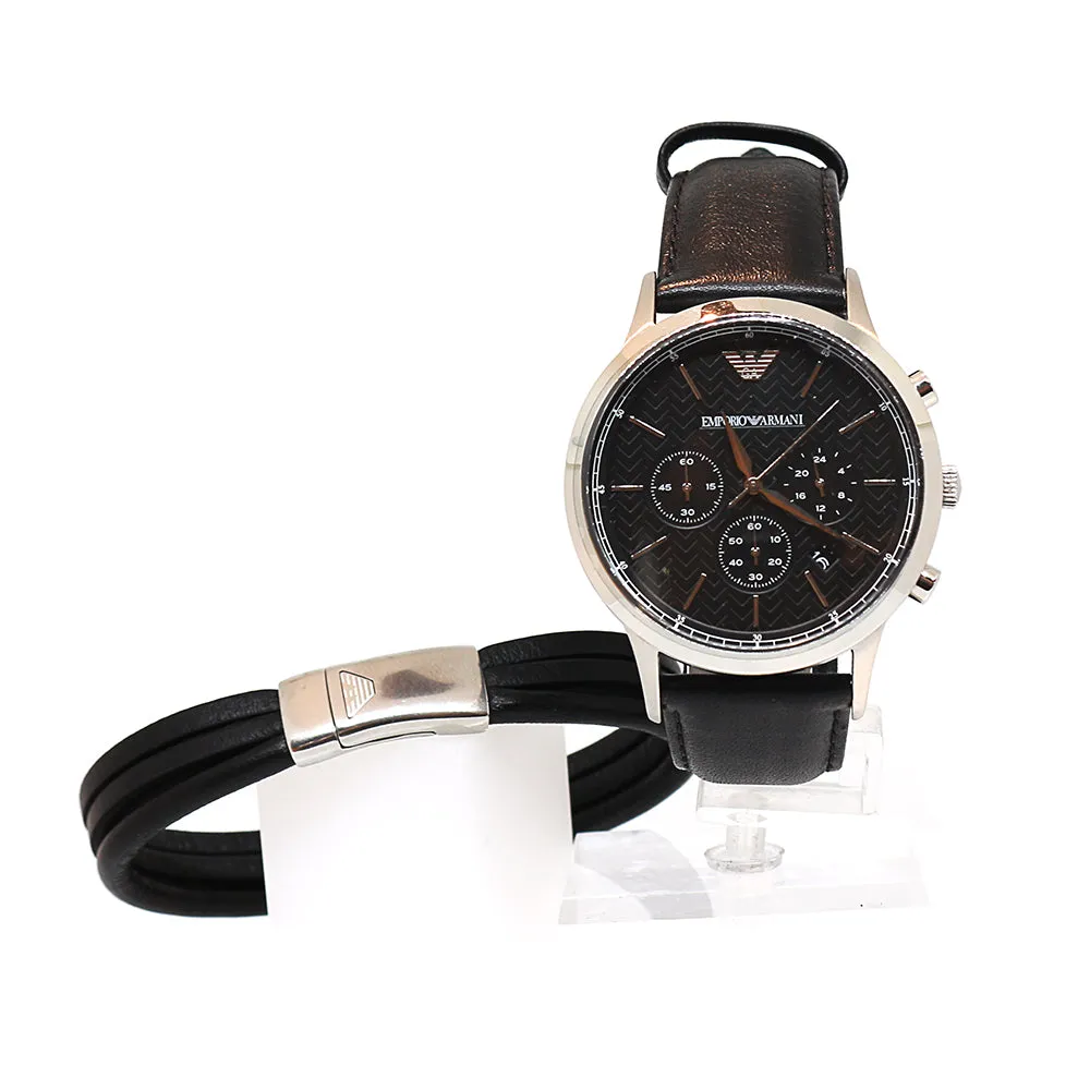Armani Men's Watch Chronograph With Set Of Bracelet