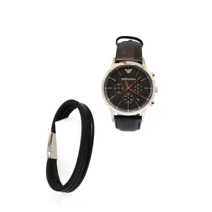 Armani Men's Watch Chronograph With Set Of Bracelet