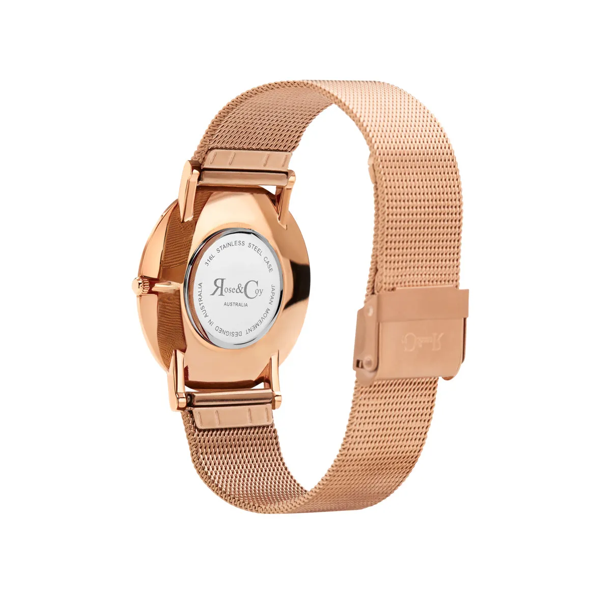 Art Series Golden Red Rose Ultra Slim 40mm Rose Gold | Mesh Strap Watch