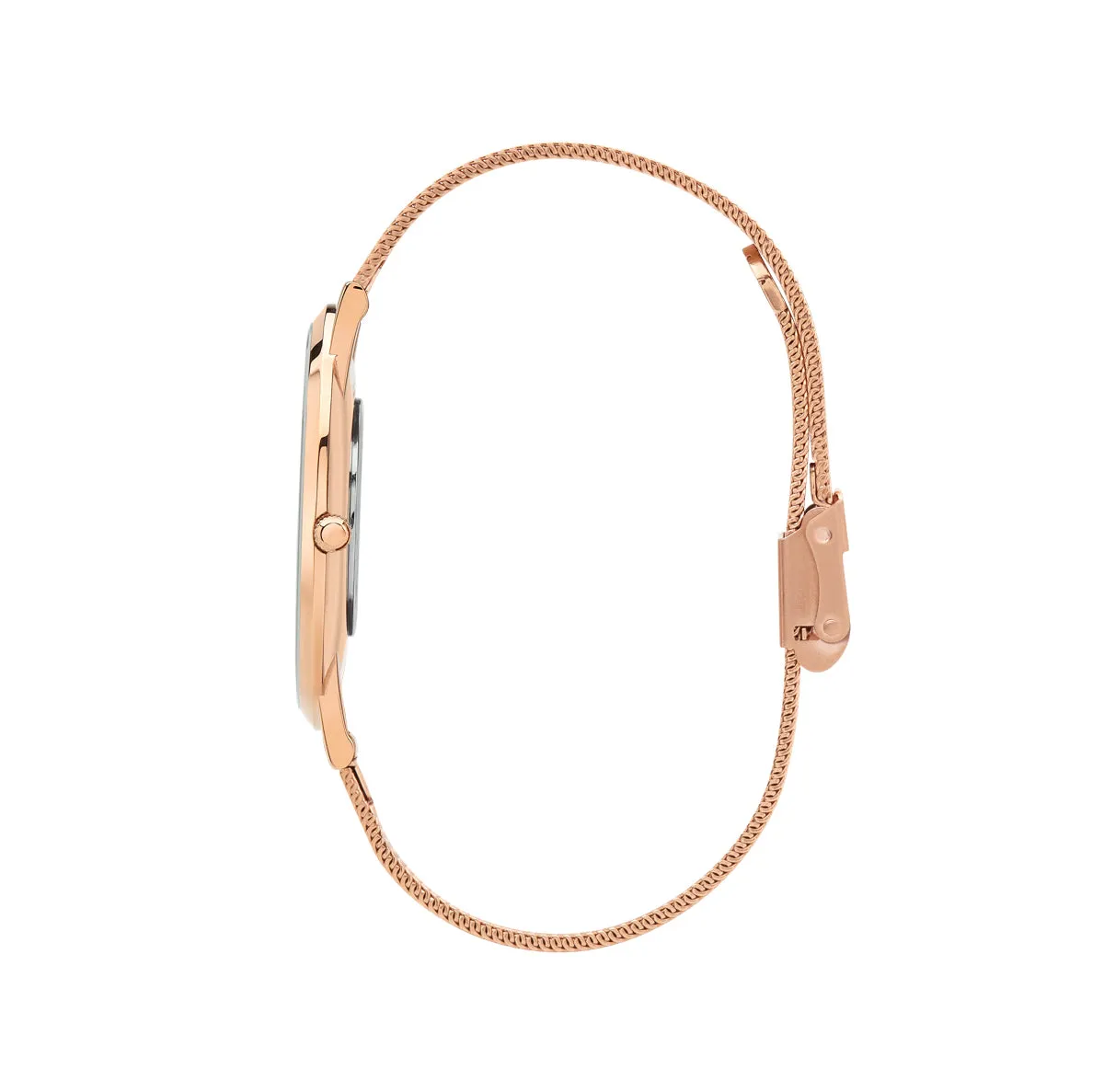 Art Series Golden Red Rose Ultra Slim 40mm Rose Gold | Mesh Strap Watch