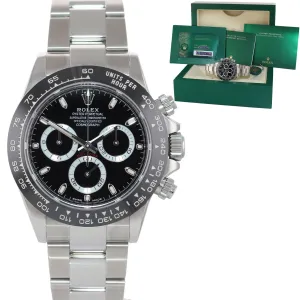 AUG 2022 NEW PAPERS Rolex Daytona 116500LN Black Ceramic 40mm Steel Watch Box
