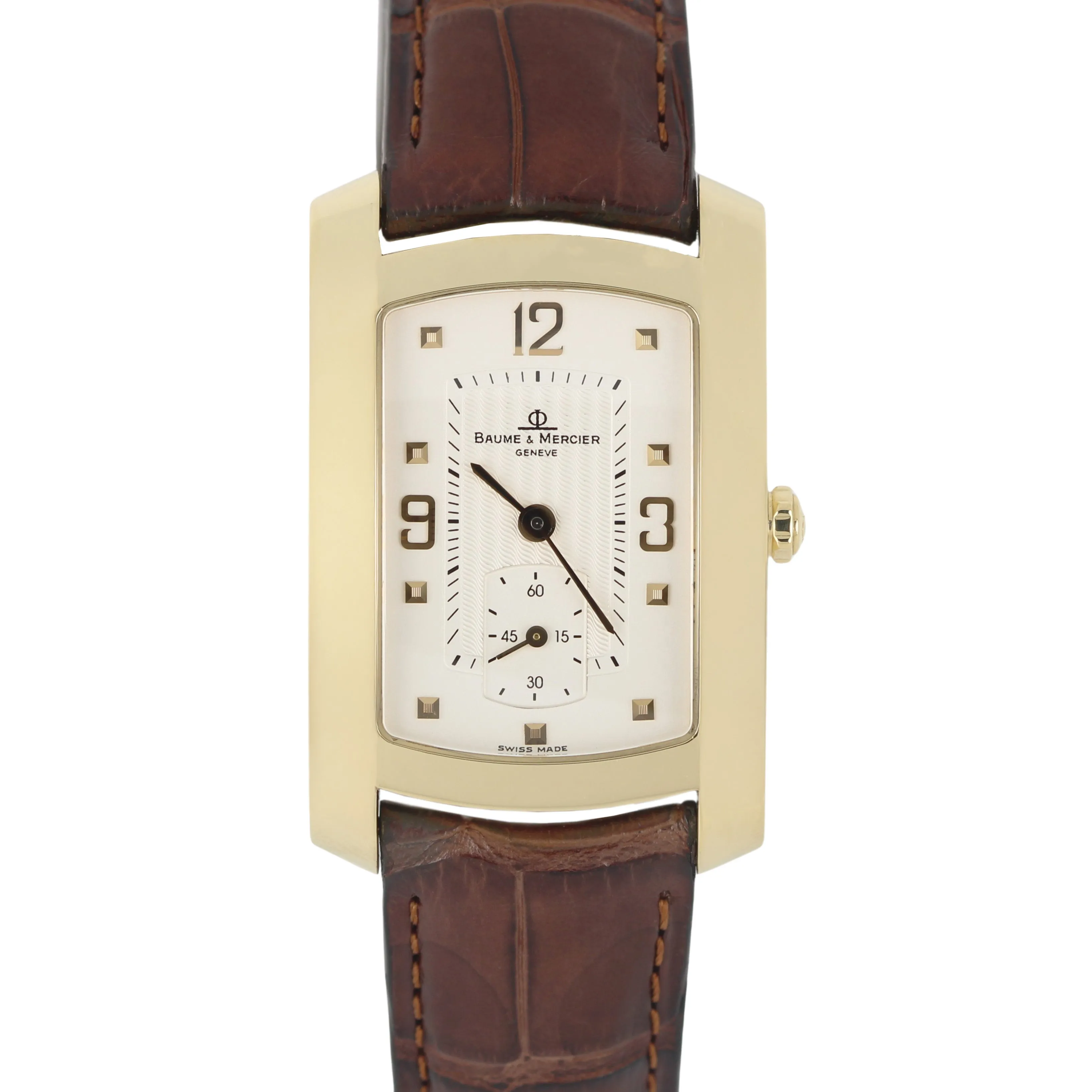 Baume & Mercier Hampton 18k Yellow Gold Silver 26mmx40mm MV045224 Quartz Watch