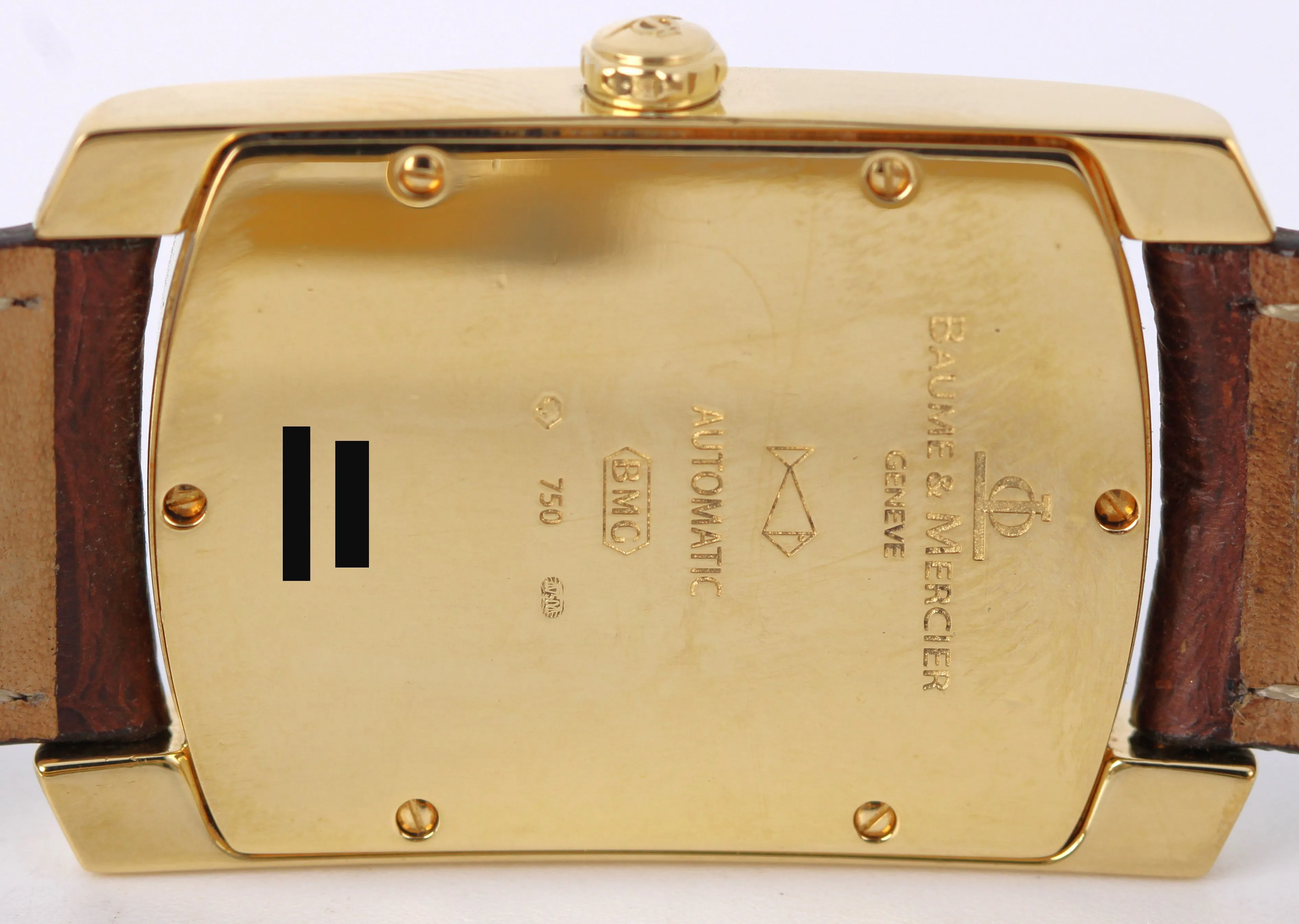 Baume & Mercier Hampton Milleis 18k Yellow Gold Silver 26mm MV045225 Watch