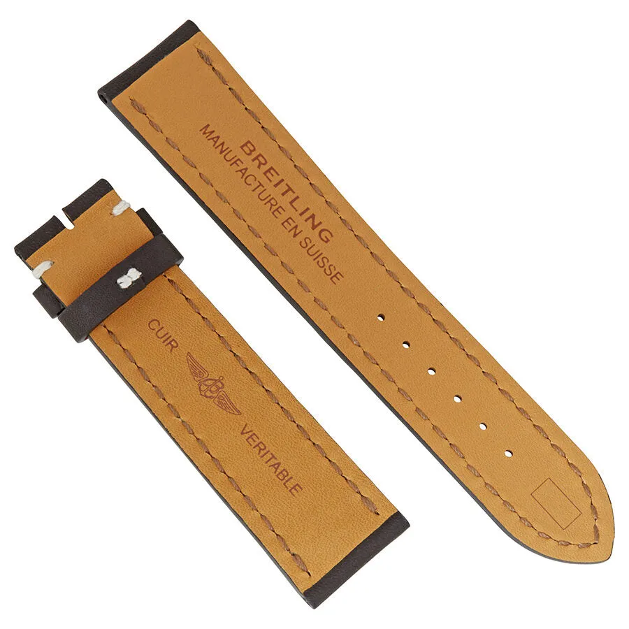 Breitling Black Leather Watch Strap BT435X