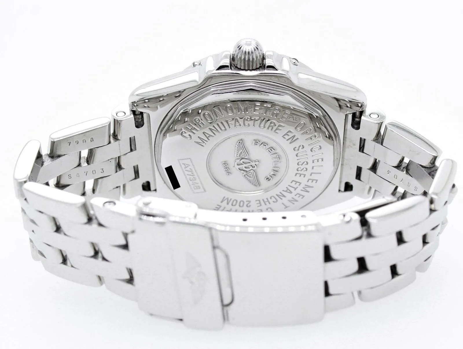 Breitling Callistino A77346 34mm Stainless Steel MOP Dial Diamond Bezel Watch