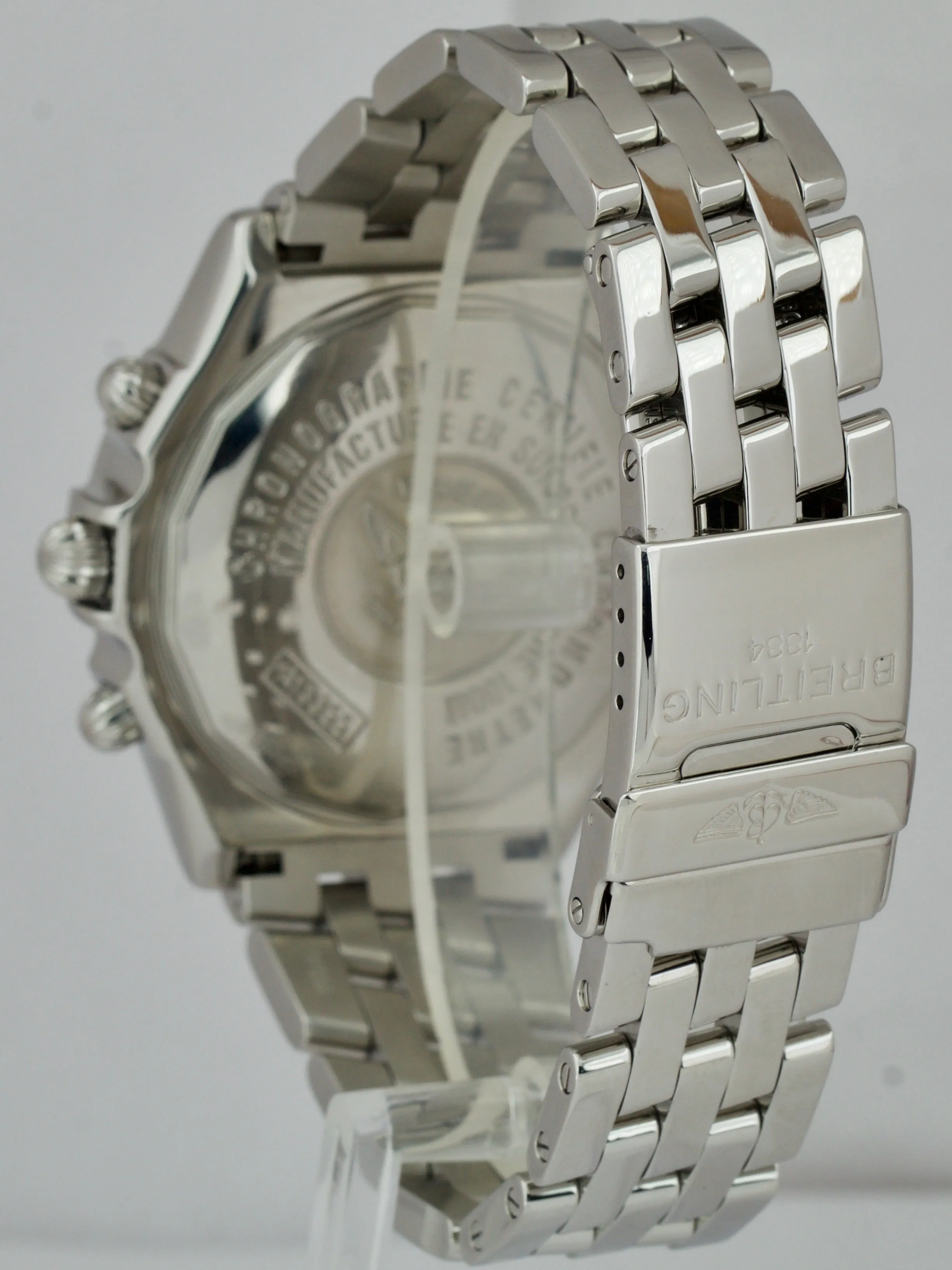 Breitling Crosswind Racing 43mm Chronograph A13355 White Stainless Steel Watch