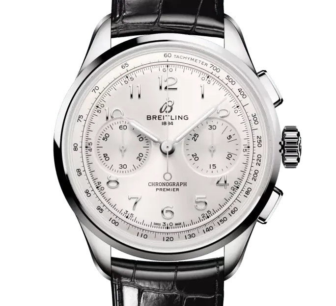Breitling Premier B09 Chronograph 40 Watch with White Dial