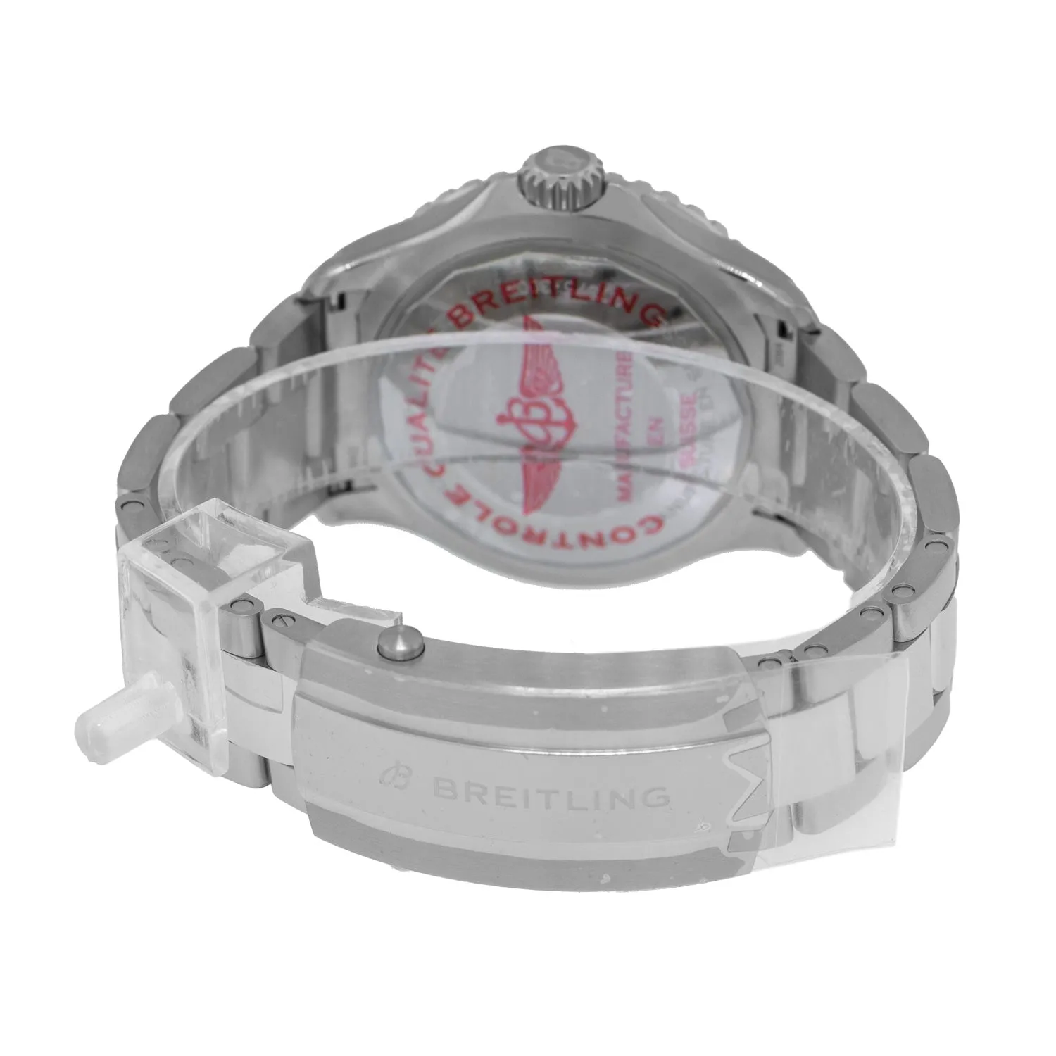 Breitling Superocean 42 mm Stainless Steel White Index Dial Blue Bezel A17375