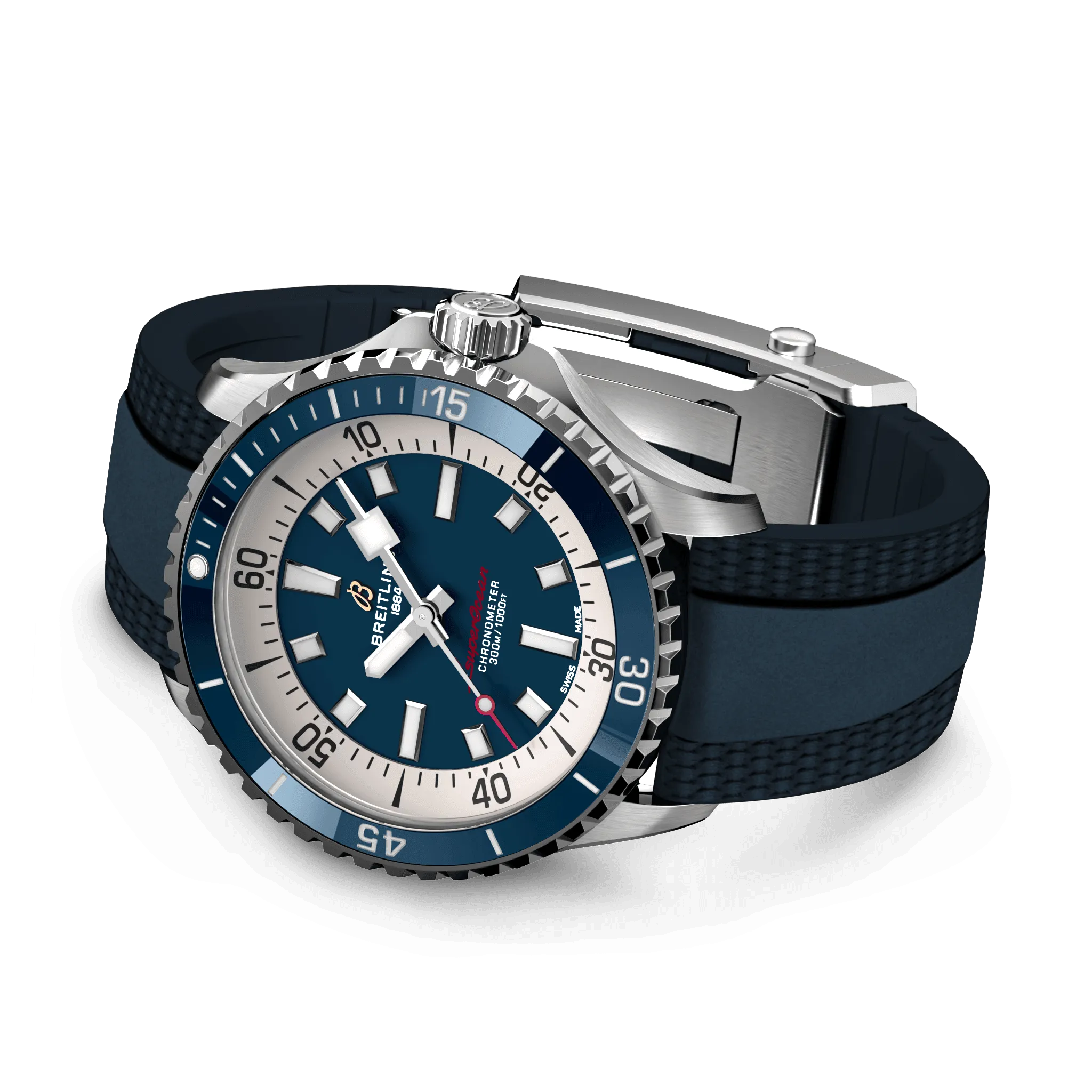Breitling Superocean Blue on Rubber Watch, 42mm