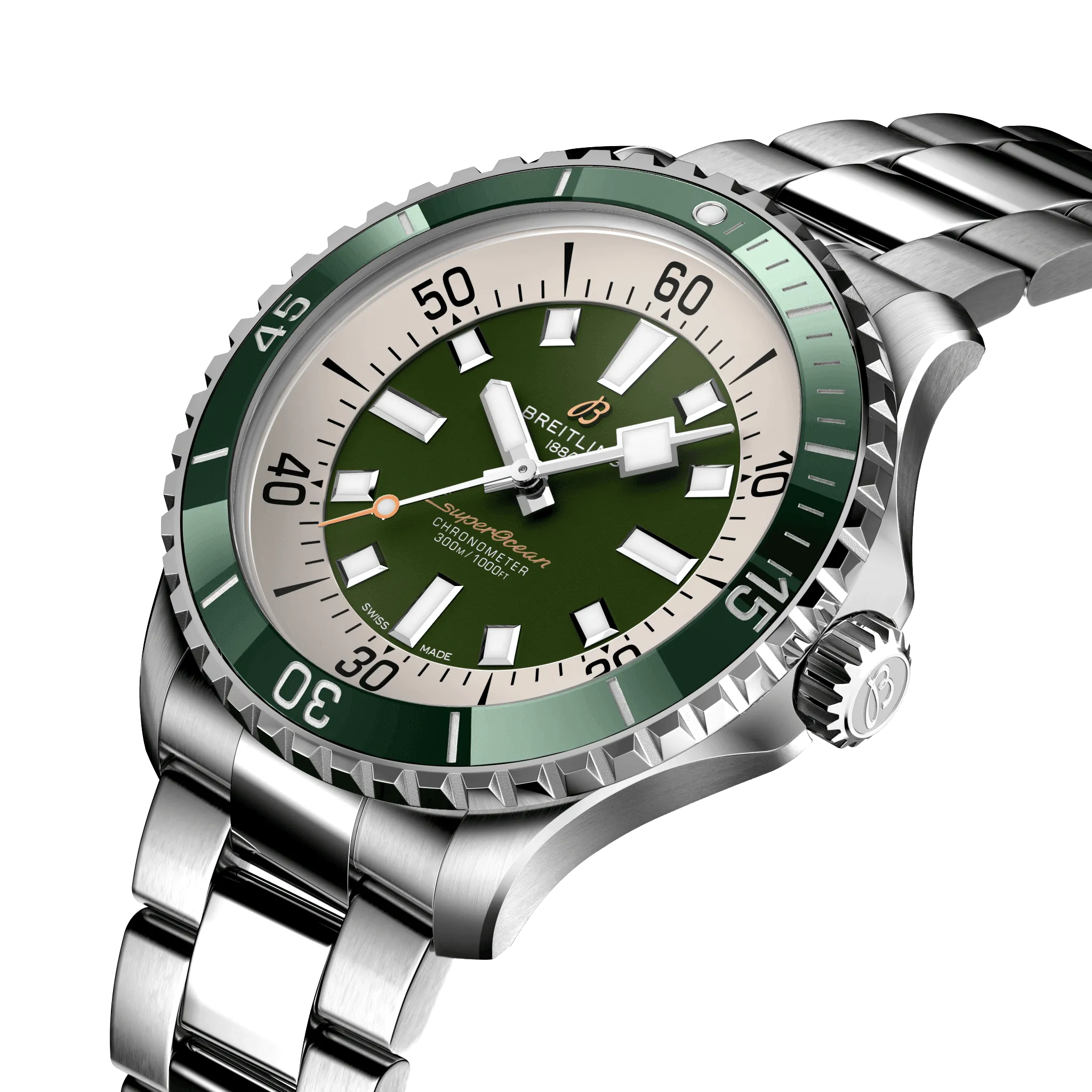 Breitling Superocean Green Watch, 44mm