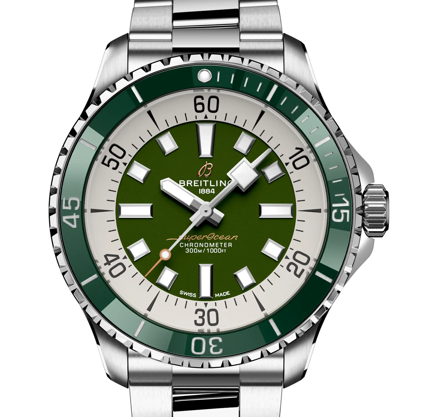Breitling Superocean Green Watch, 44mm