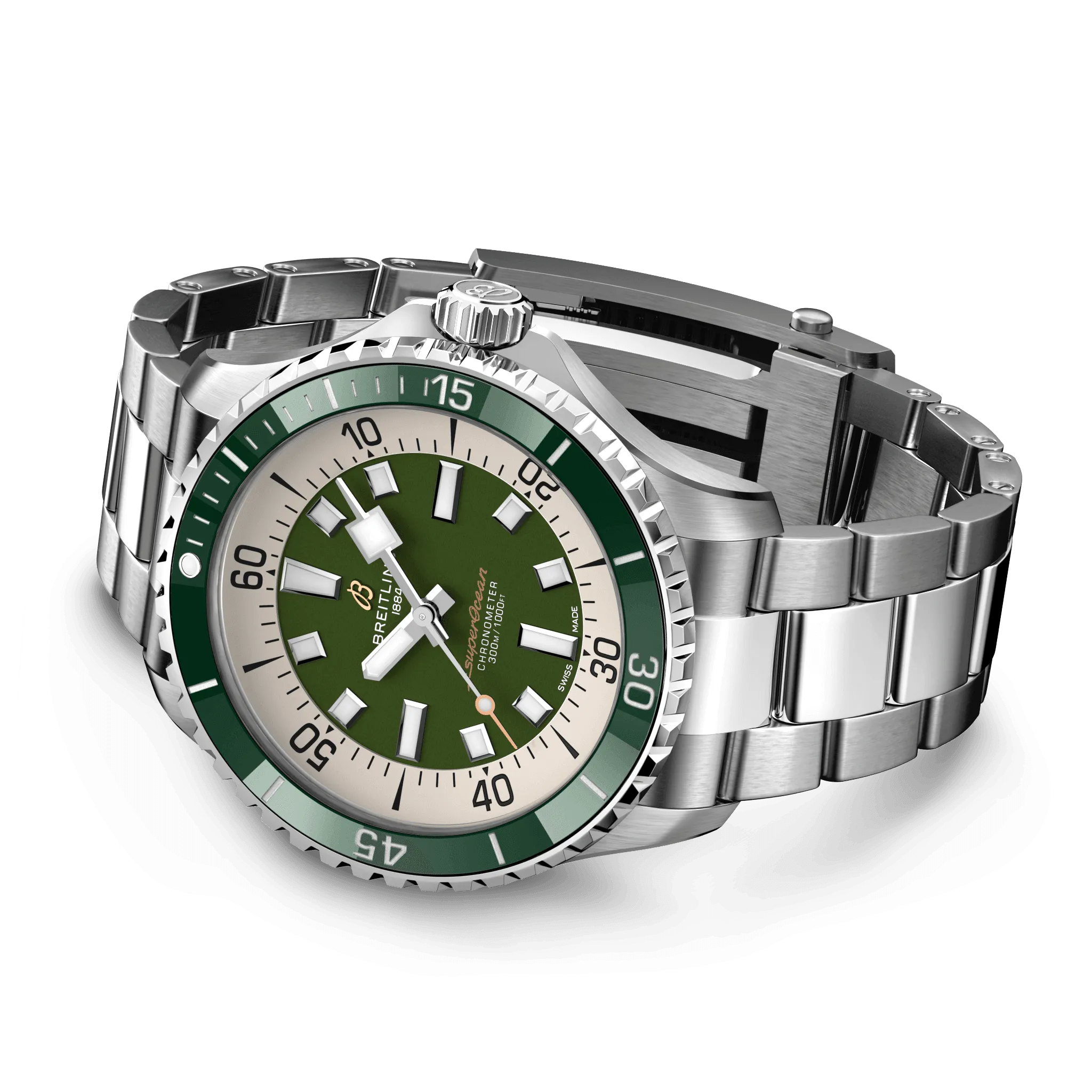 Breitling Superocean Green Watch, 44mm