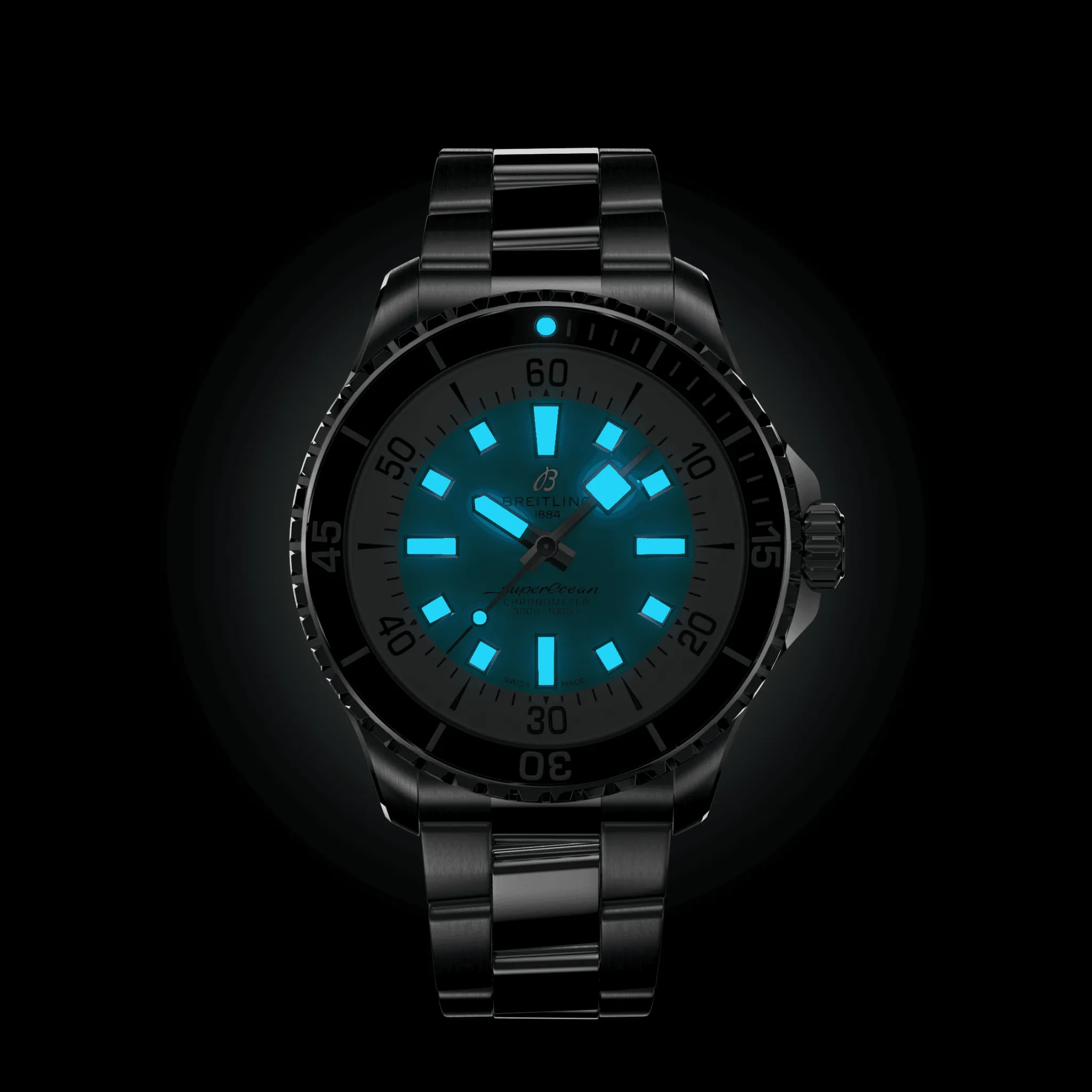 Breitling Superocean Turquoise Watch, 44mm