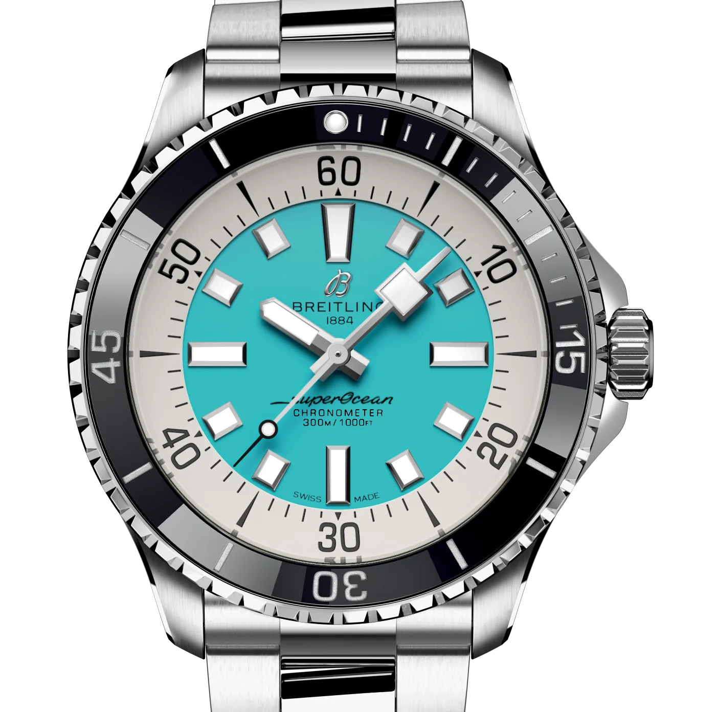 Breitling Superocean Turquoise Watch, 44mm