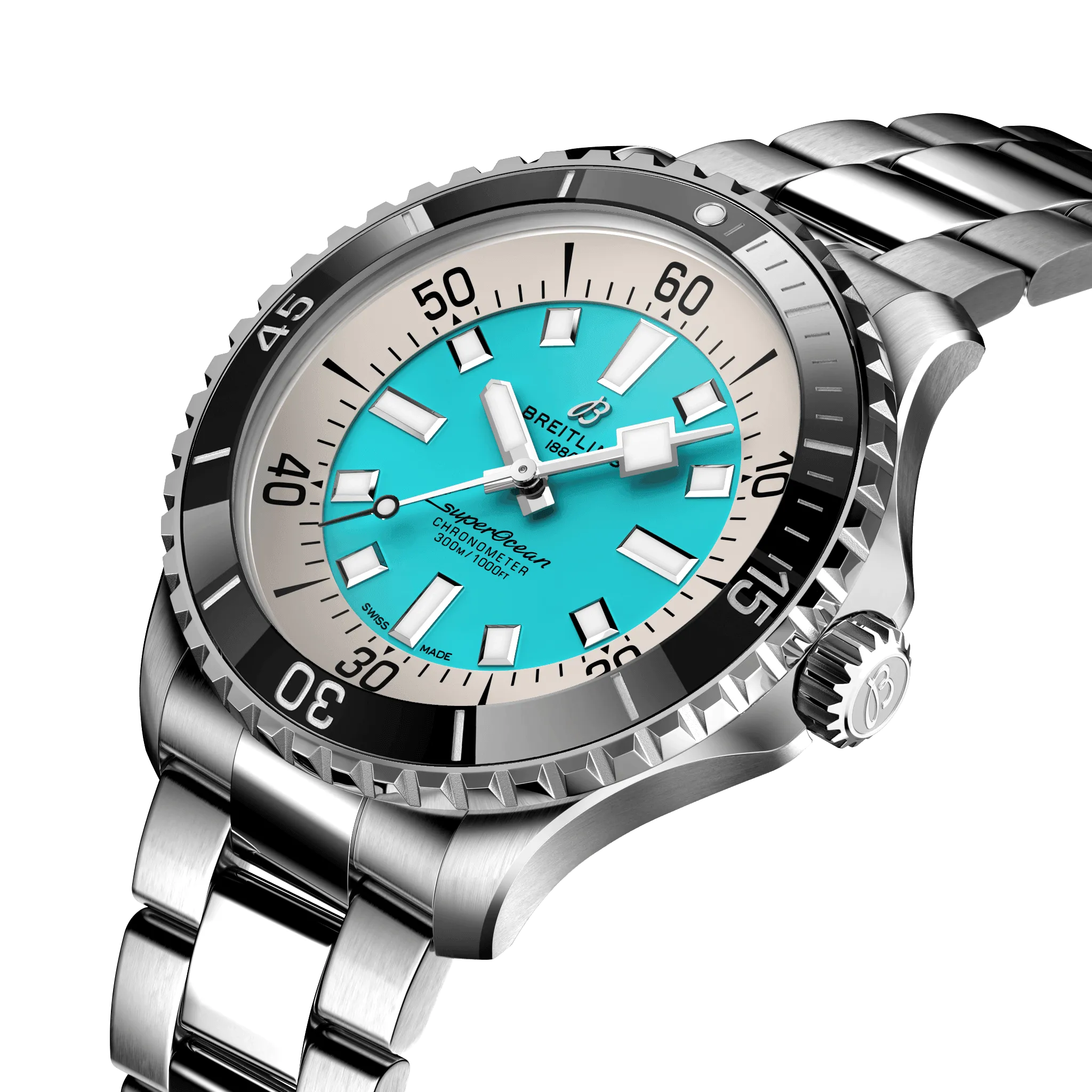Breitling Superocean Turquoise Watch, 44mm