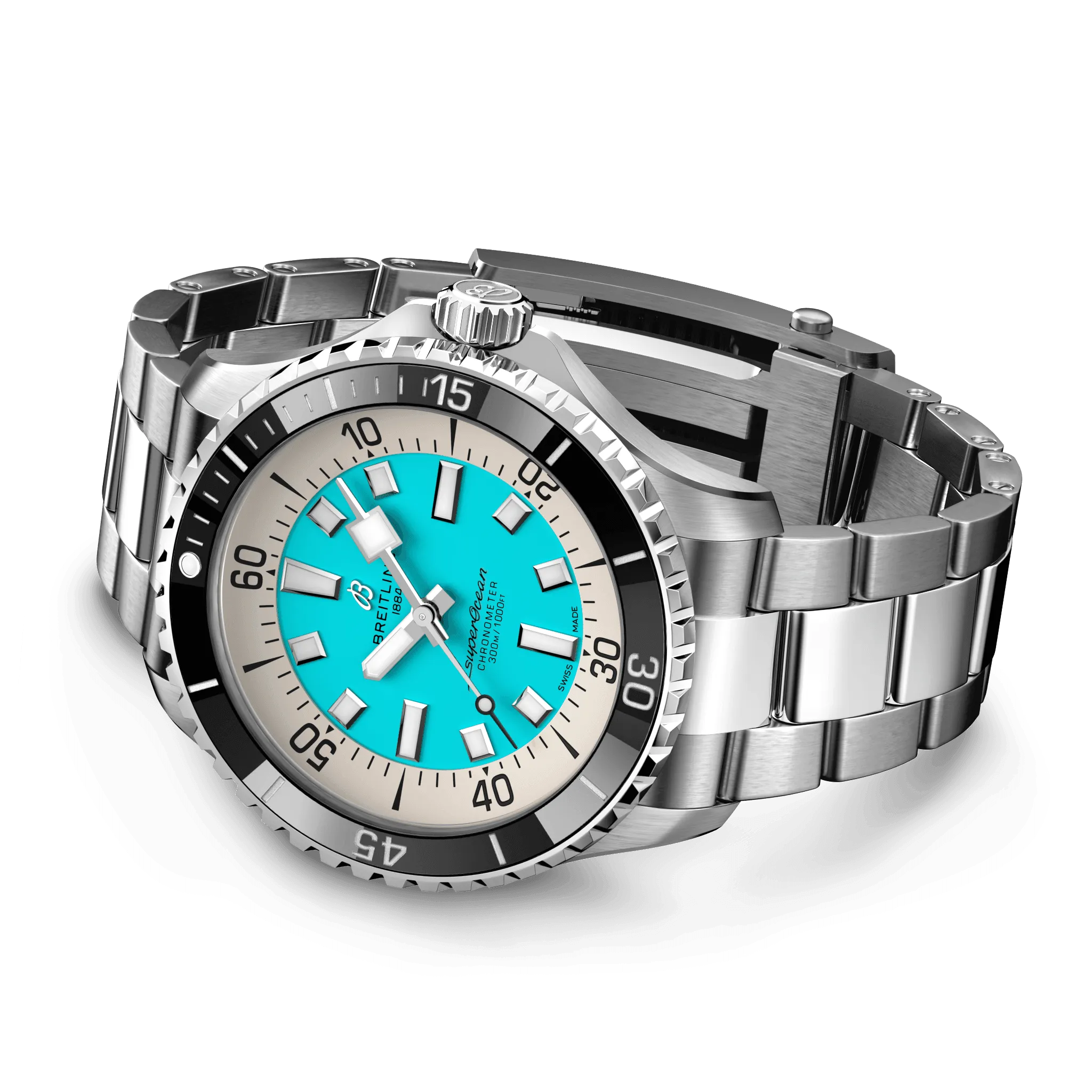 Breitling Superocean Turquoise Watch, 44mm