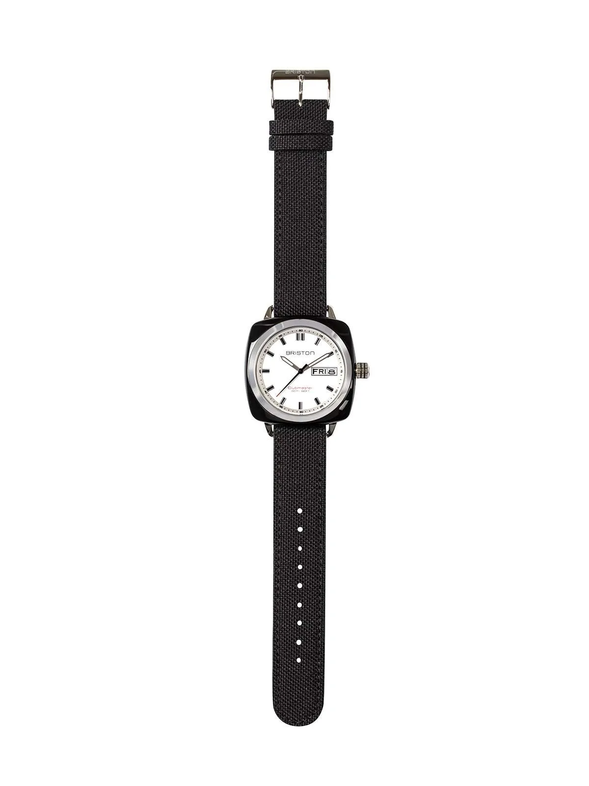 Briston Clubmaster Sport Acetate HMS Black With White Dial 42mm