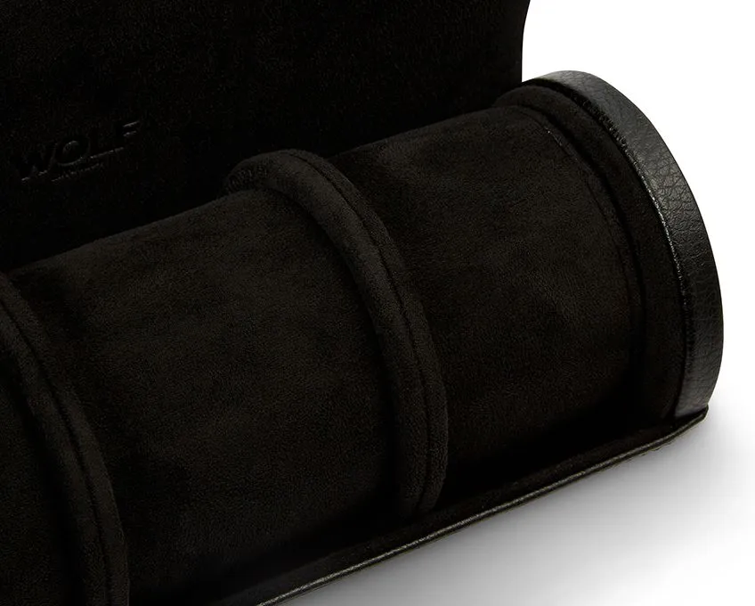 British Racing Triple Watch Roll - Black