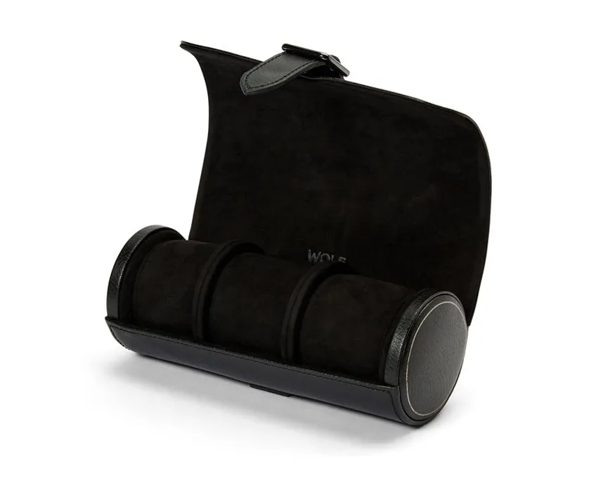 British Racing Triple Watch Roll - Black