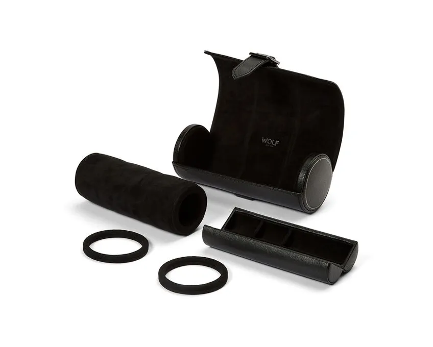 British Racing Triple Watch Roll - Black