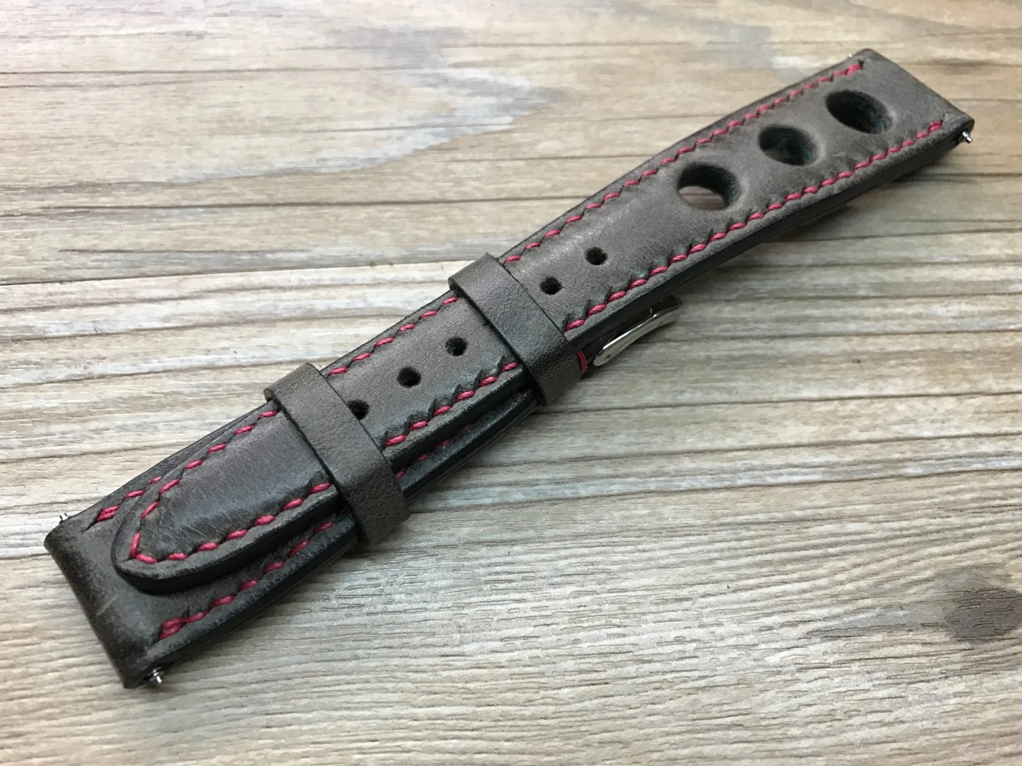 Brown Rally Watch Straps, Racing Watch Band, Leather watch strap, 18mm 19 20mm watch straps, FREE SHIPPING