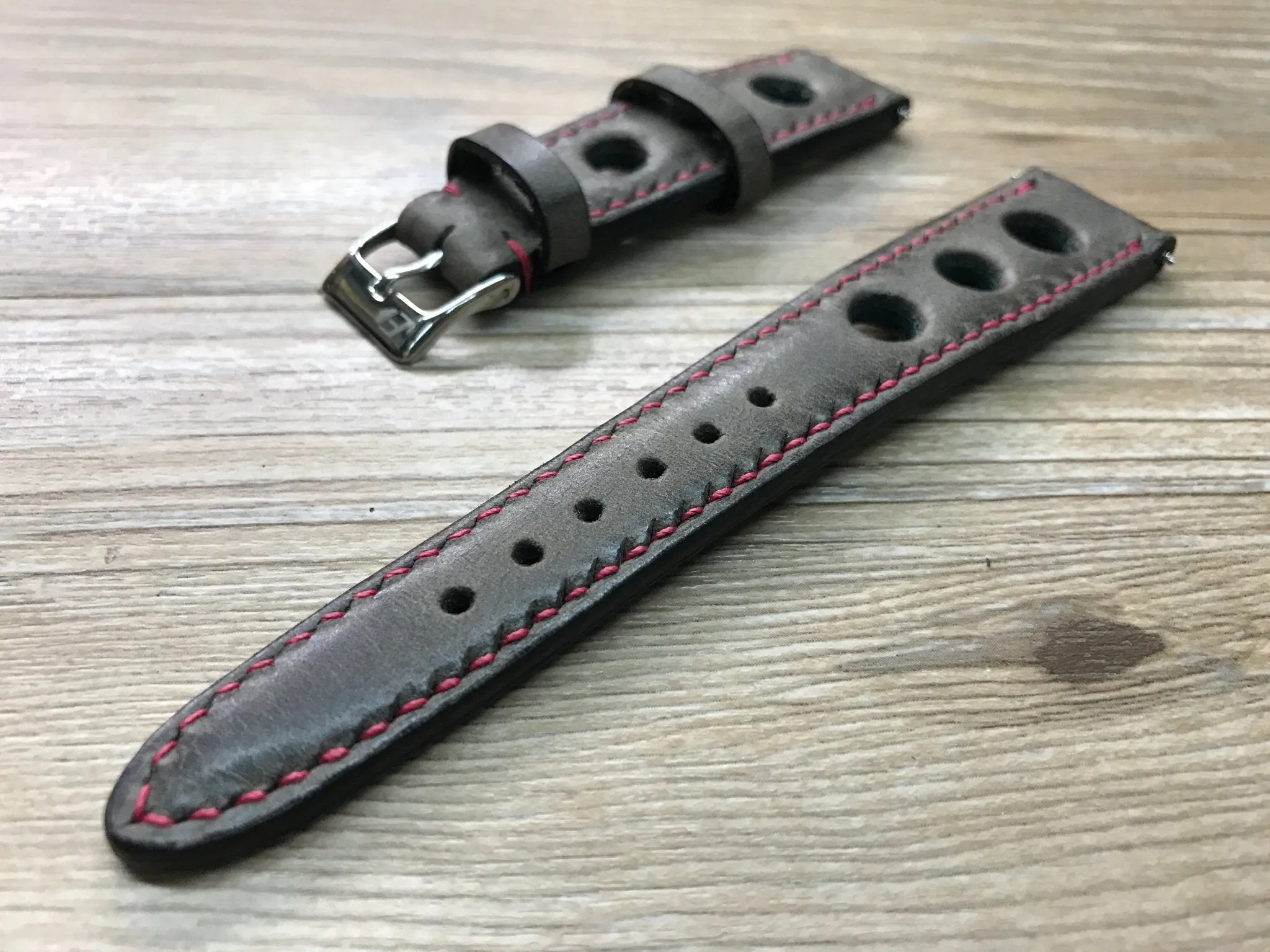 Brown Rally Watch Straps, Racing Watch Band, Leather watch strap, 18mm 19 20mm watch straps, FREE SHIPPING