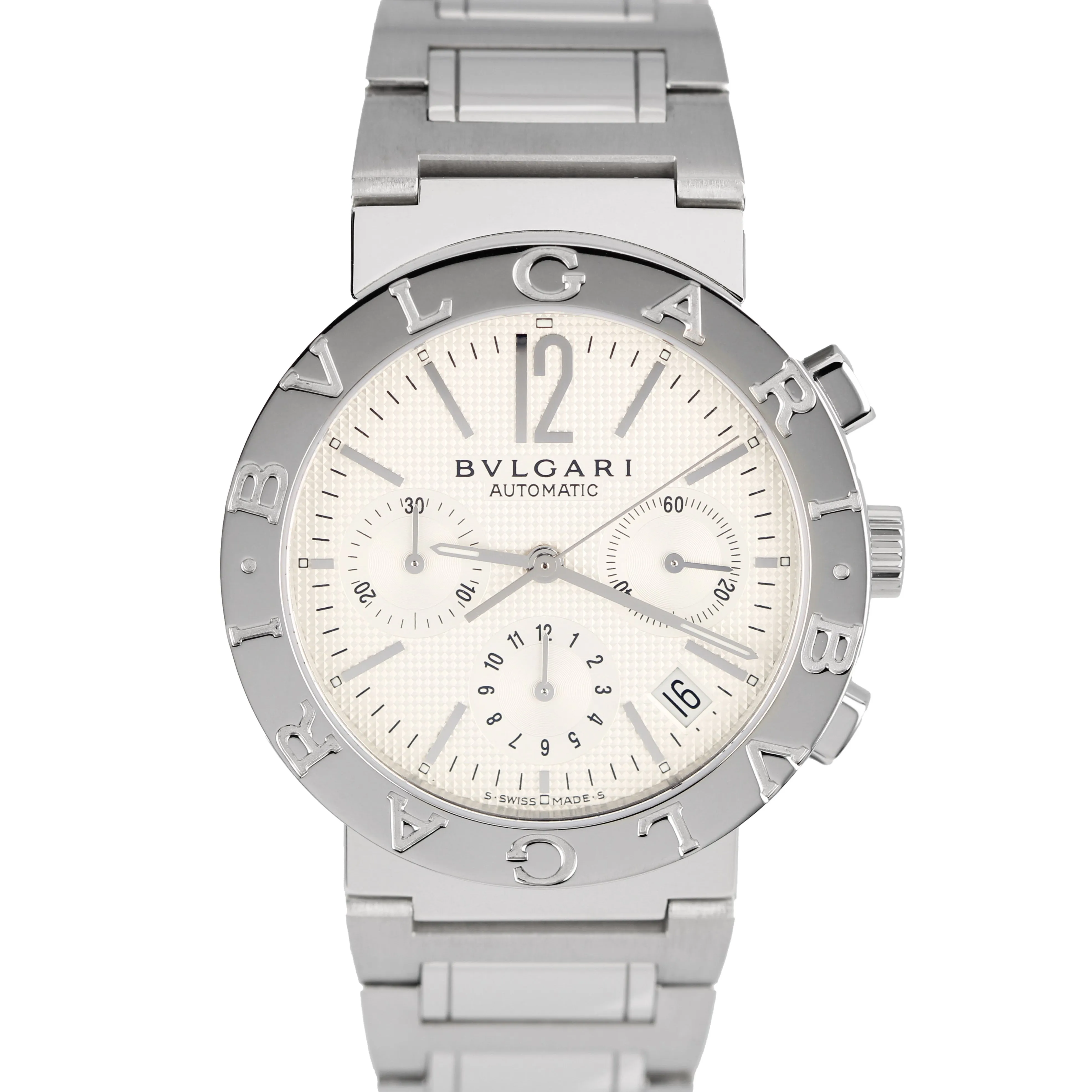 Bulgari Bulgari Date Stainless Steel Automatic Silver 38mm BB38SSCH Watch
