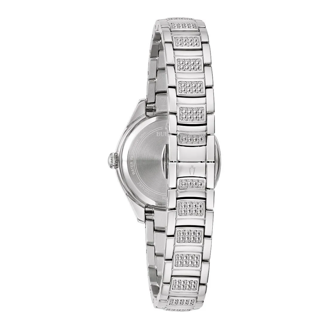 Bulova Crystal Ladies Stainless Steel Mother of Pearl Dial Watch