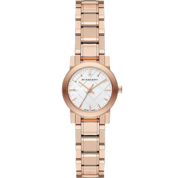 Burberry The City Rose gold Stainless Steel White Dial Quartz Watch for Ladies - BU9204